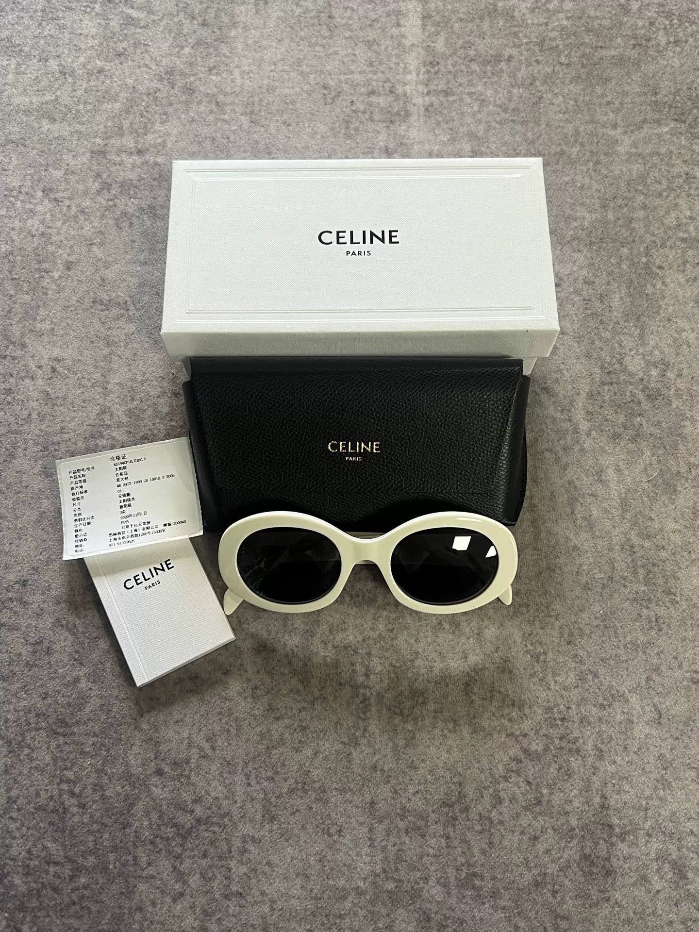 Celine Celine Platinum Triomphe Side Logo Round Sunglasses Size ONE SIZE - 1 Thumbnail