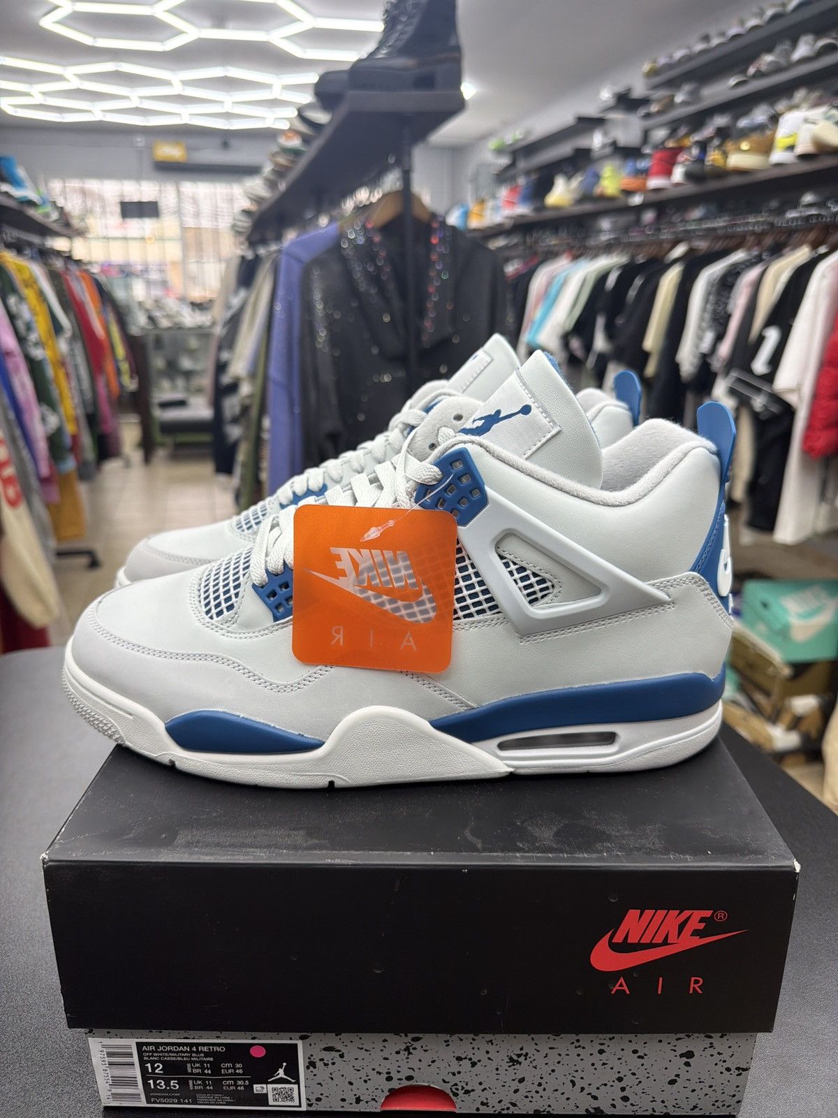 Jordan Brand Jordan 4 military blue Size-12 Brand New Quick Shipping Size US 12 / EU 45 - 5 Thumbnail