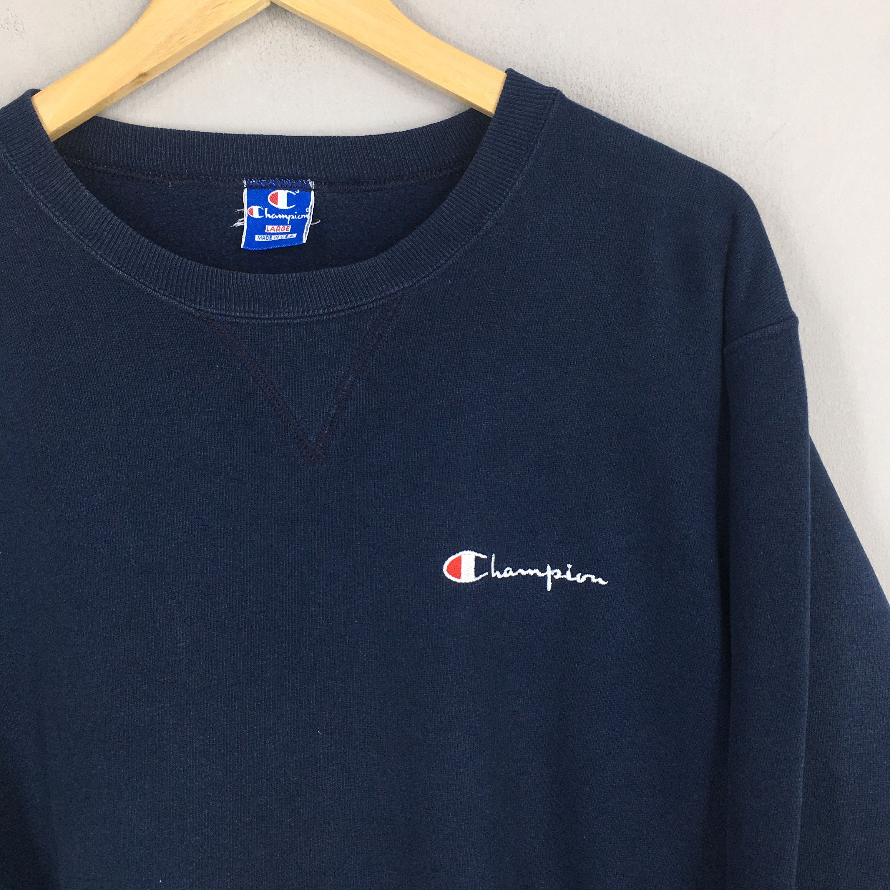 Champion × Vintage Vintage 90s Champion Sportswear Blue Sweatshirt Large Size US L / EU 52-54 / 3 - 2 Thumbnail