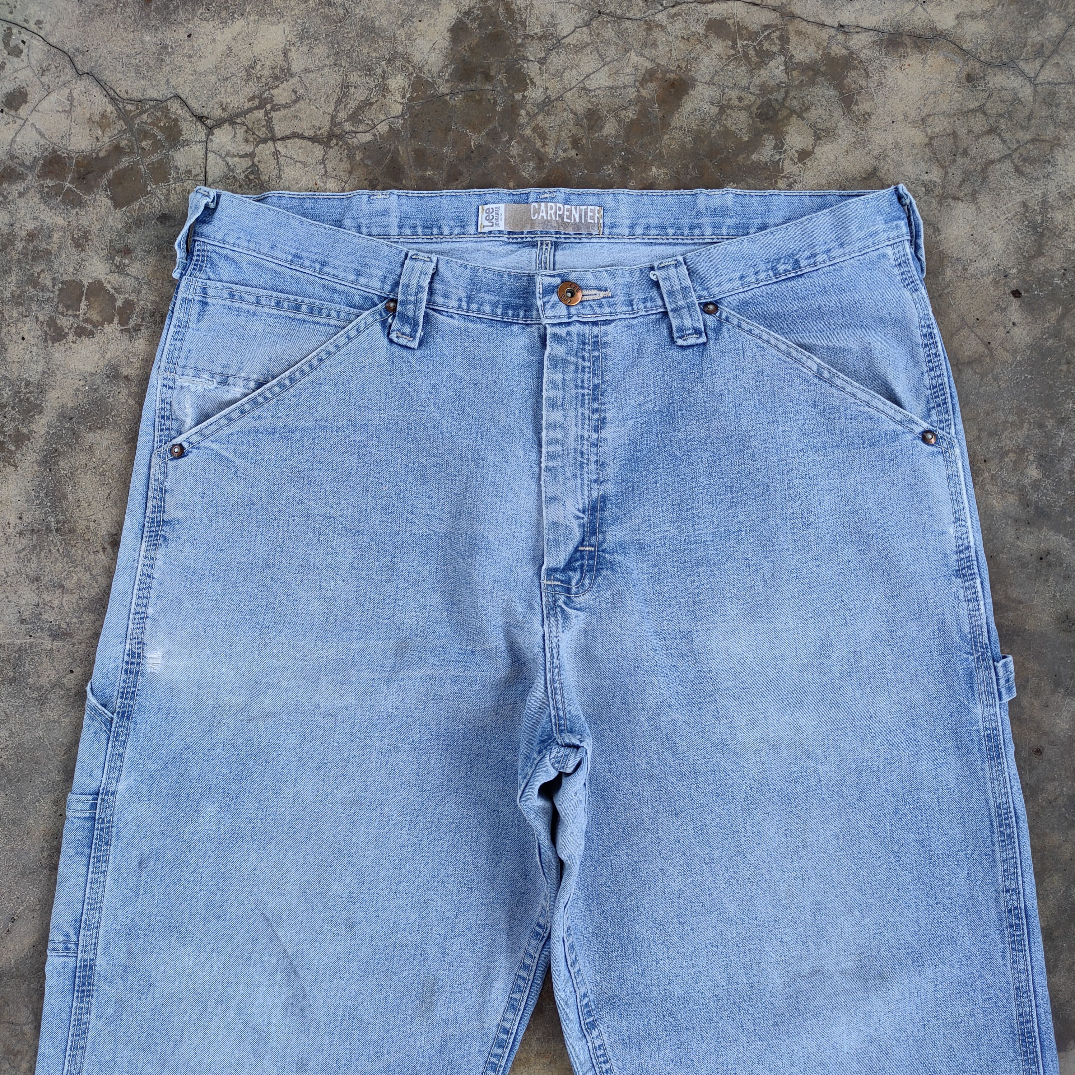 Lee VINTAGE LEE CARPENTER FADED JEANS DENIM PANTS Size US 38 / EU 54 - 3 Thumbnail