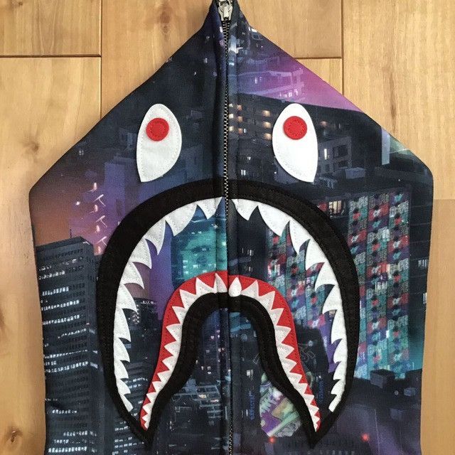 Bape BAPE NEON TOKYO Shark Full Zip Hoodie a bathing ape Size US M / EU 48-50 / 2 - 3 Thumbnail
