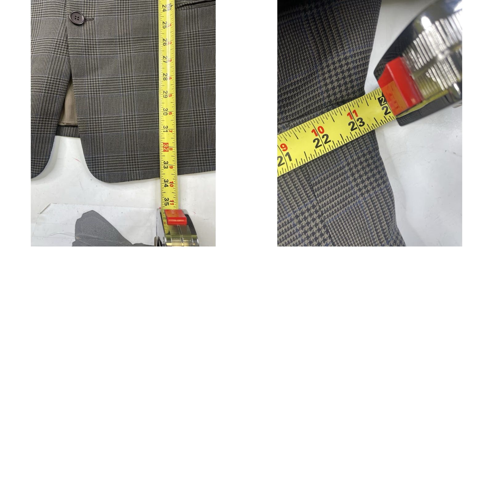 Giorgio Armani Giorgio Armani Collezioni Sport Coat Blazer Men 44R Brown Plaid Wool Size 44R - 8 Thumbnail