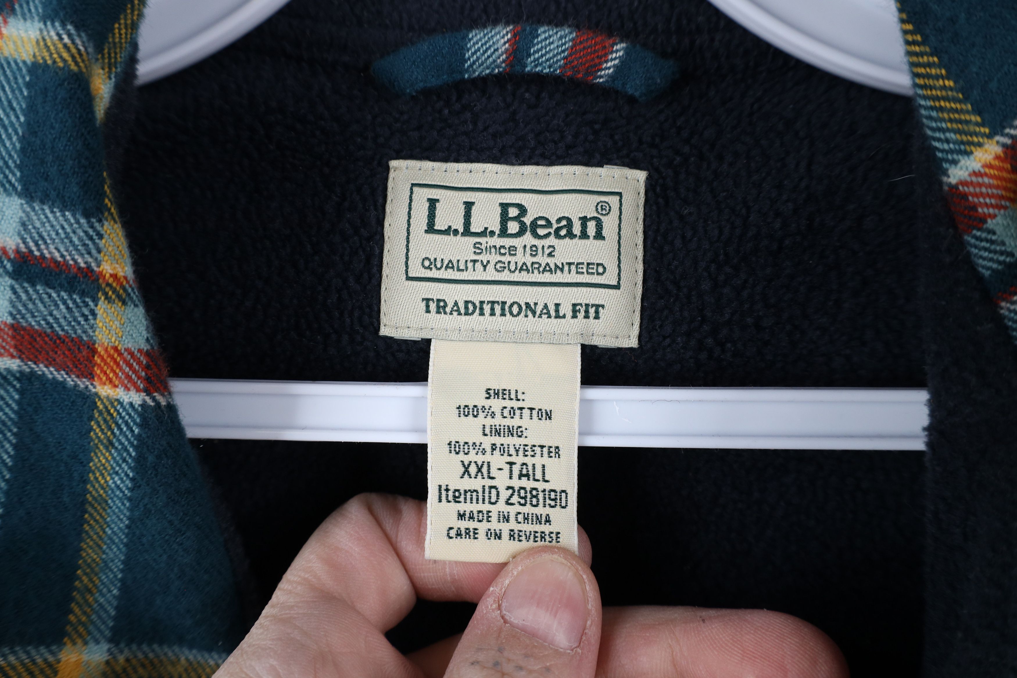 L.L. Bean × Vintage Vintage LL Bean Lined Flannel Button Shirt Jacket Shacket Size US XXL / EU 58 / 5 - 5 Thumbnail