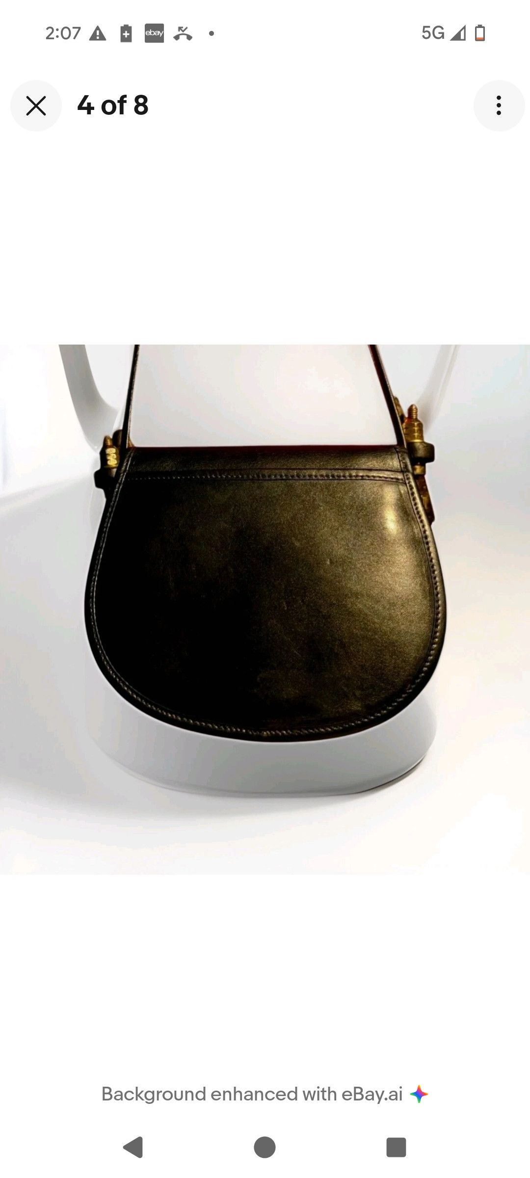 Coach Coach Casey Black Leather Crossbody Vintage Handbag Purse Size ONE SIZE - 3 Thumbnail