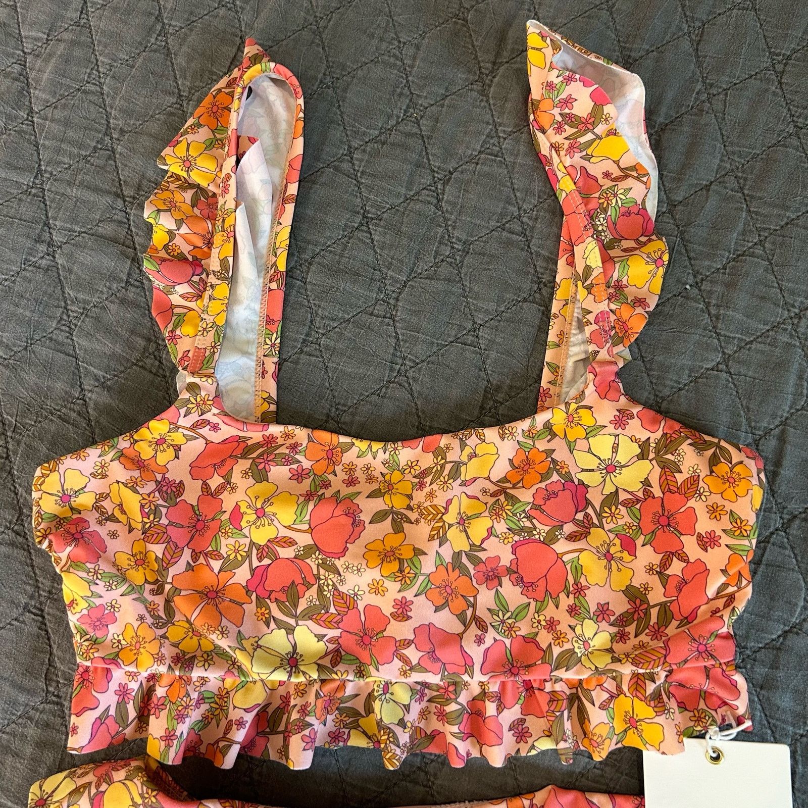 Show Me Your MuMu Show Me Your Mumu NWT Bikini Floral Top Sz M Bottoms Sz S Size ONE SIZE - 2 Thumbnail