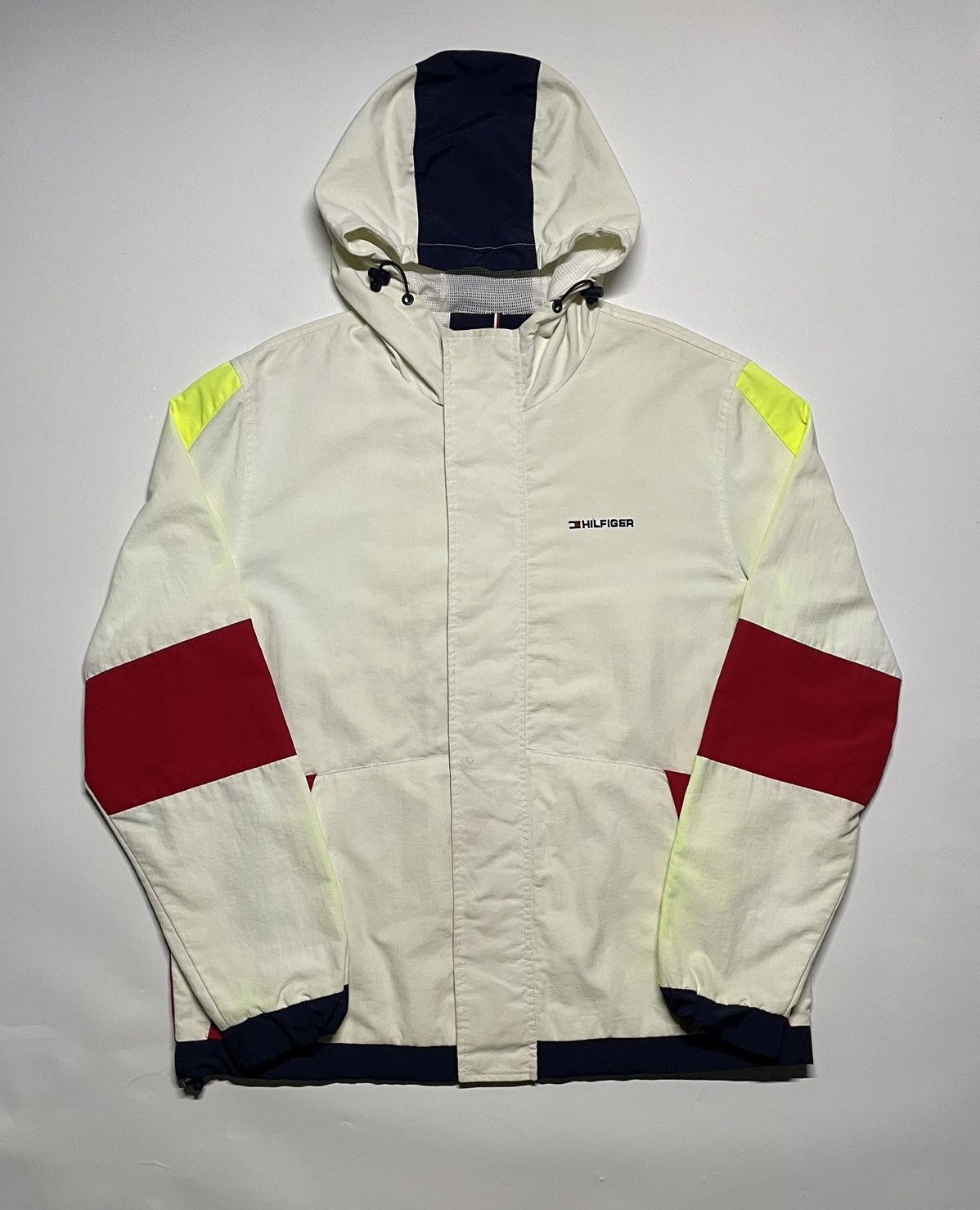 Tommy Hilfiger × Vintage Tommy Hilfiger combine bigflag white sportwear jacket Size US L / EU 52-54 / 3 - 5 Thumbnail