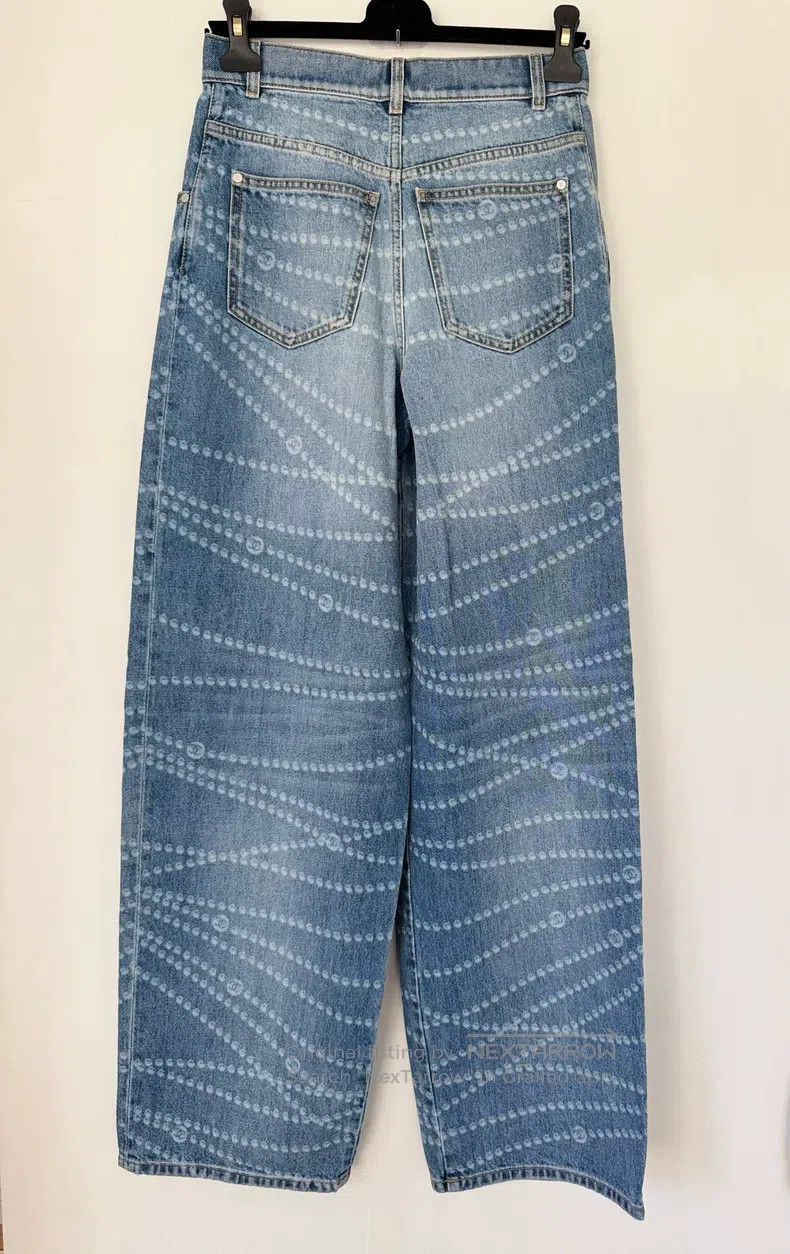 Chanel Chanel Blue jeans with blue pearl pattern Size 42" / US 20 - 2 Thumbnail