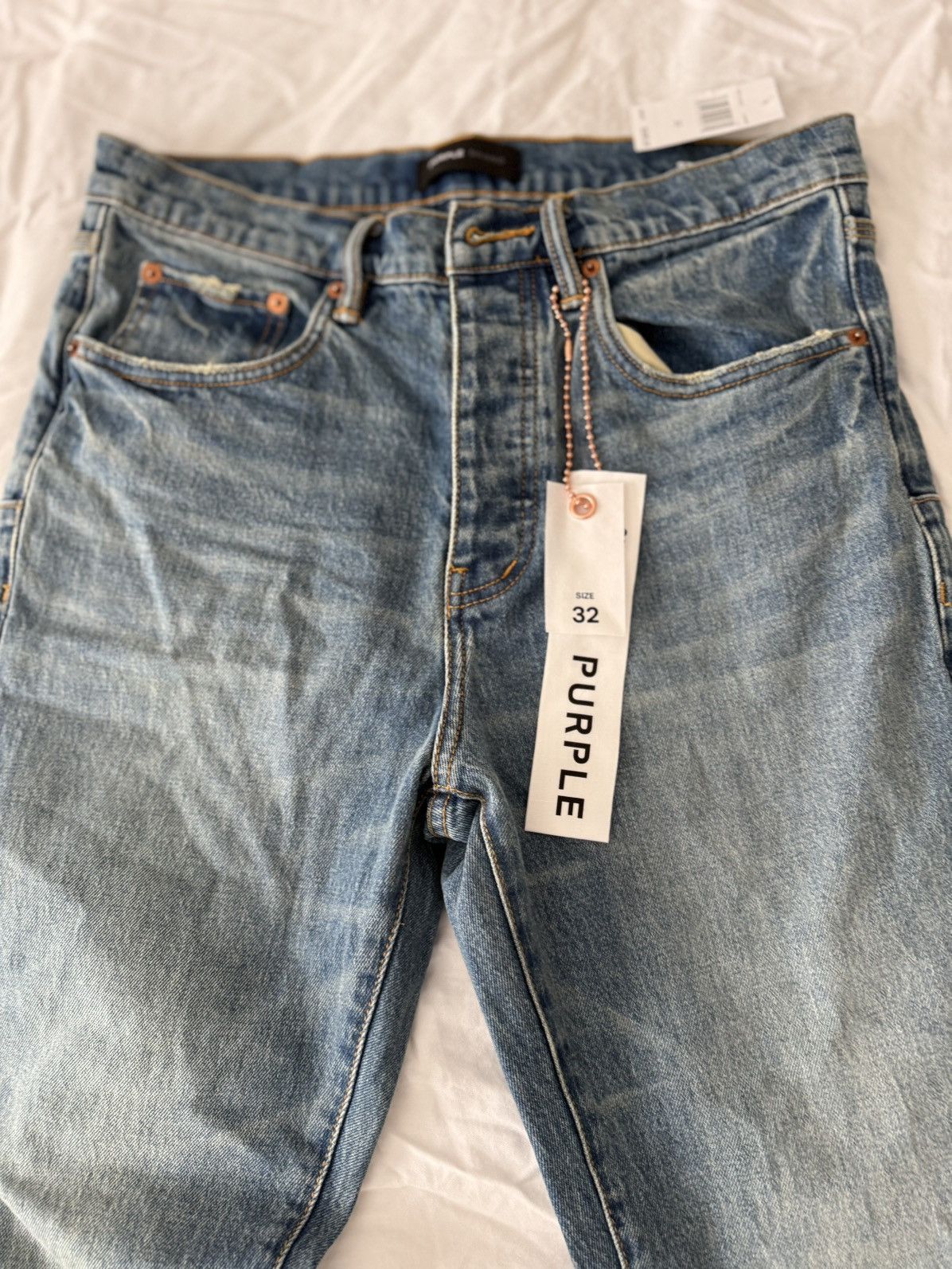 Purple Brand Purple Brand Mid Worn Vintage Jeans “Mid Indigo” Size US 32 / EU 48 - 3 Thumbnail