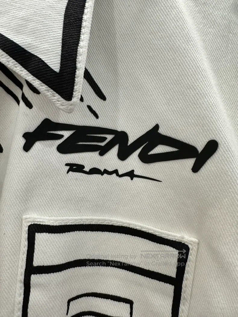 Fendi Fendi California Sky Series, comic-style white women's dre Size XXS / US 00 / IT 34 - 4 Thumbnail