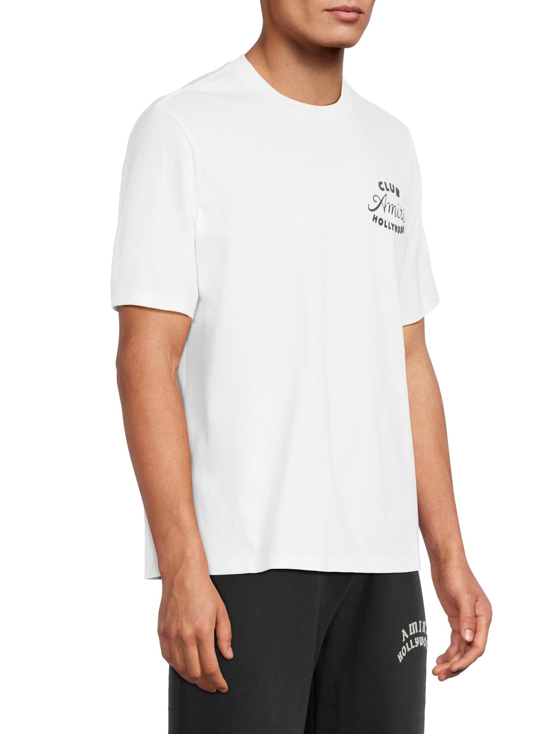Amiri os11x1225 Club Cotton T-Shirt in White Size US S / EU 44-46 / 1 - 3 Thumbnail