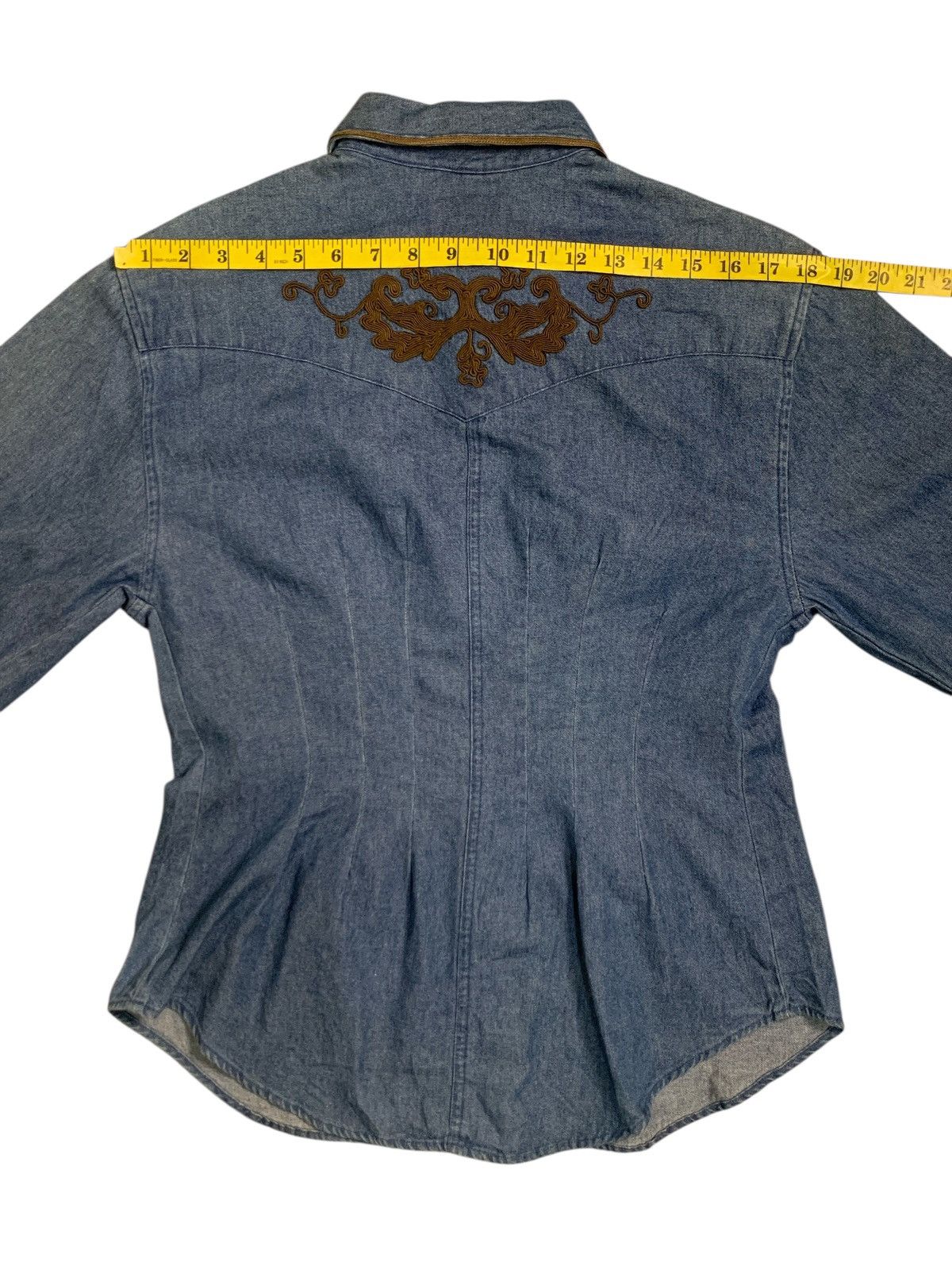 Cambridge Satchel Company Rare Design Cambridge Dry Goods Company Denim Western Shirt Size M / US 6-8 / IT 42-44 - 8 Thumbnail