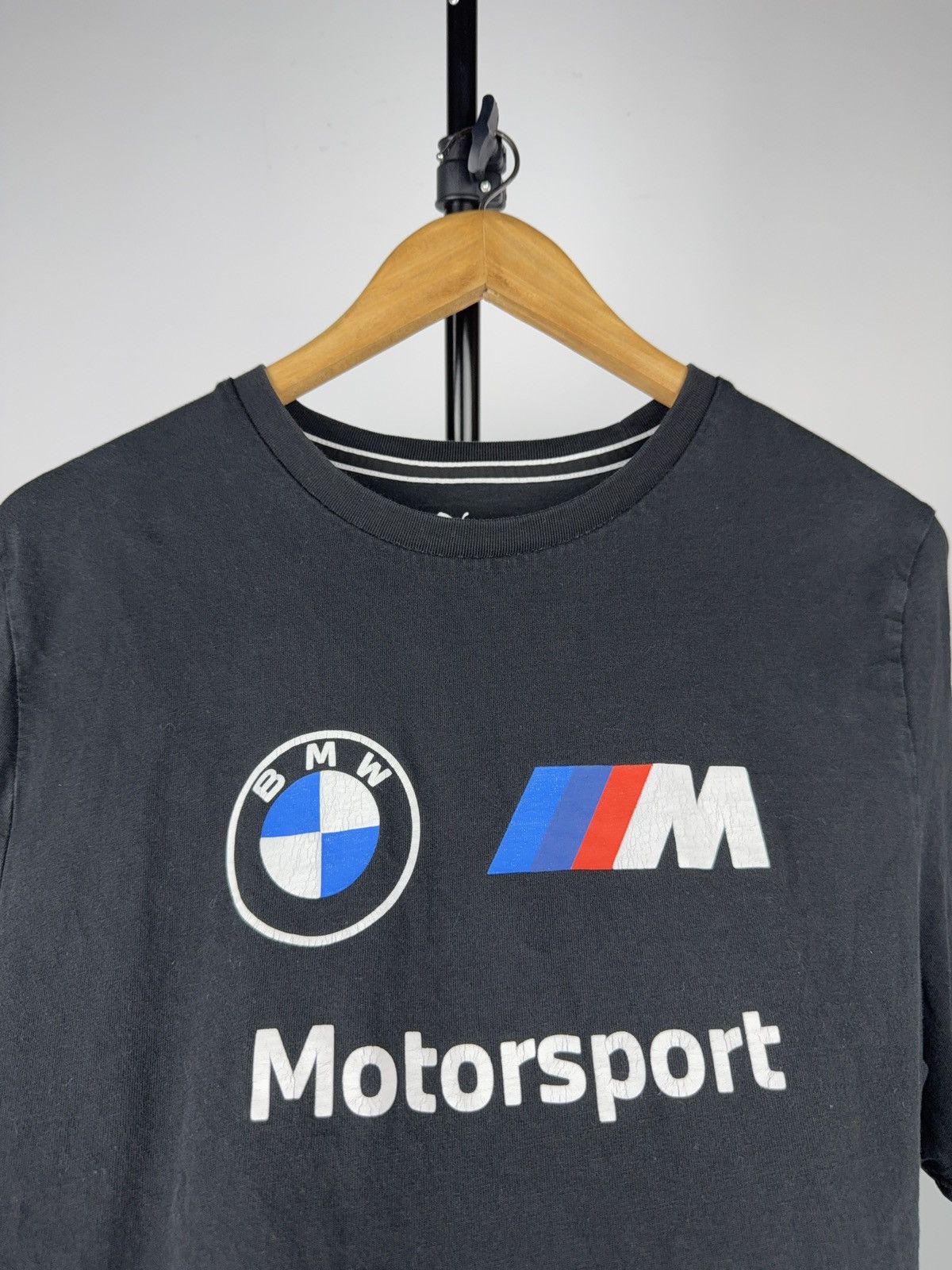 BMW BMW M Motorsport Racing Logo Puma Graphic T-Shirt Black XL Size US XL / EU 56 / 4 - 4 Thumbnail