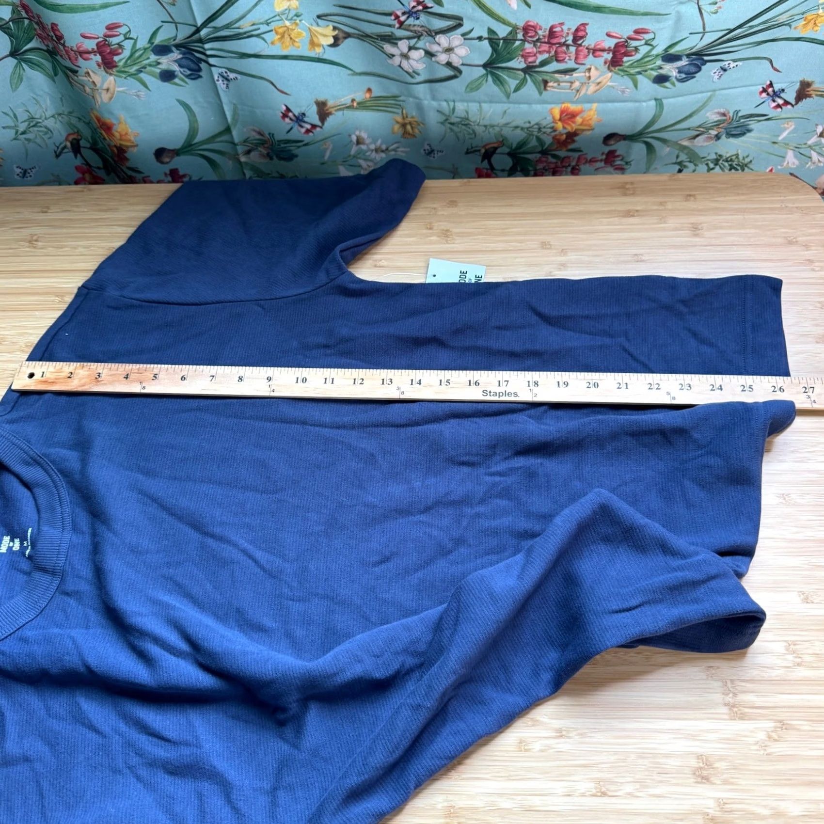 Vintage Mode of One Mens Ottoman Tee Caspian Waters Navy Blue Ribbed T-Shirt Medium NEW Size US M / EU 48-50 / 2 - 7 Thumbnail