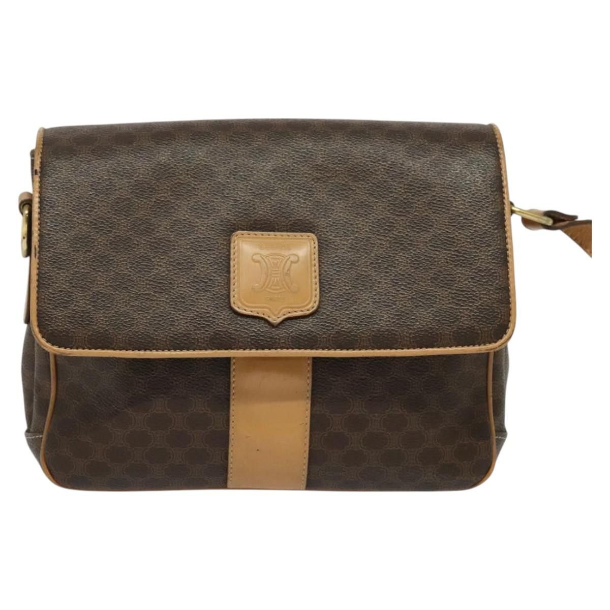 Celine CELINE Macadam Canvas Shoulder Bag Pvc Leather Brown Gold Size ONE SIZE - 2 Thumbnail