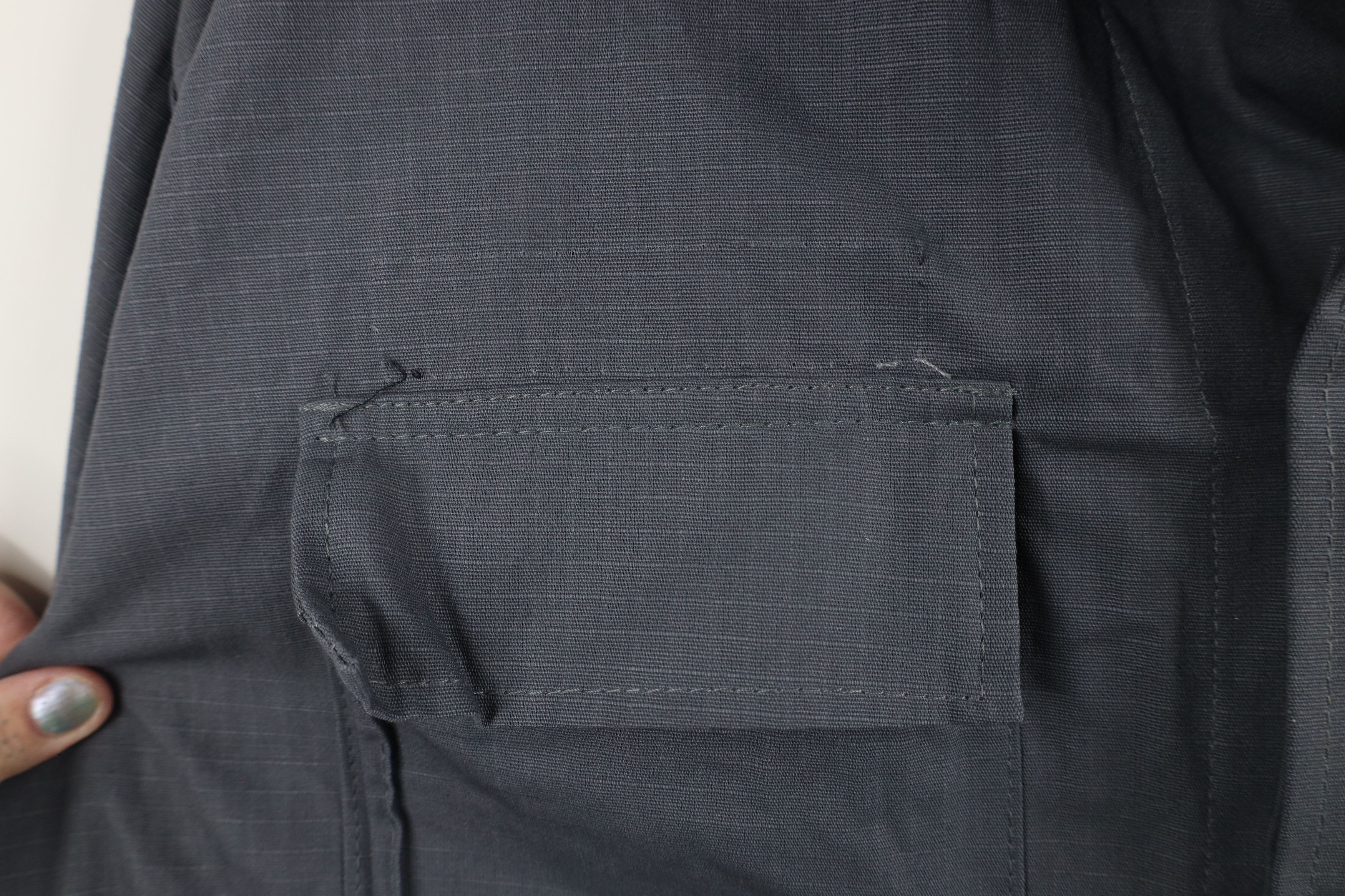 Vintage Vintage 90s Military Ripstop Tactical Button Shirt Gray USA Size US XL / EU 56 / 4 - 4 Thumbnail