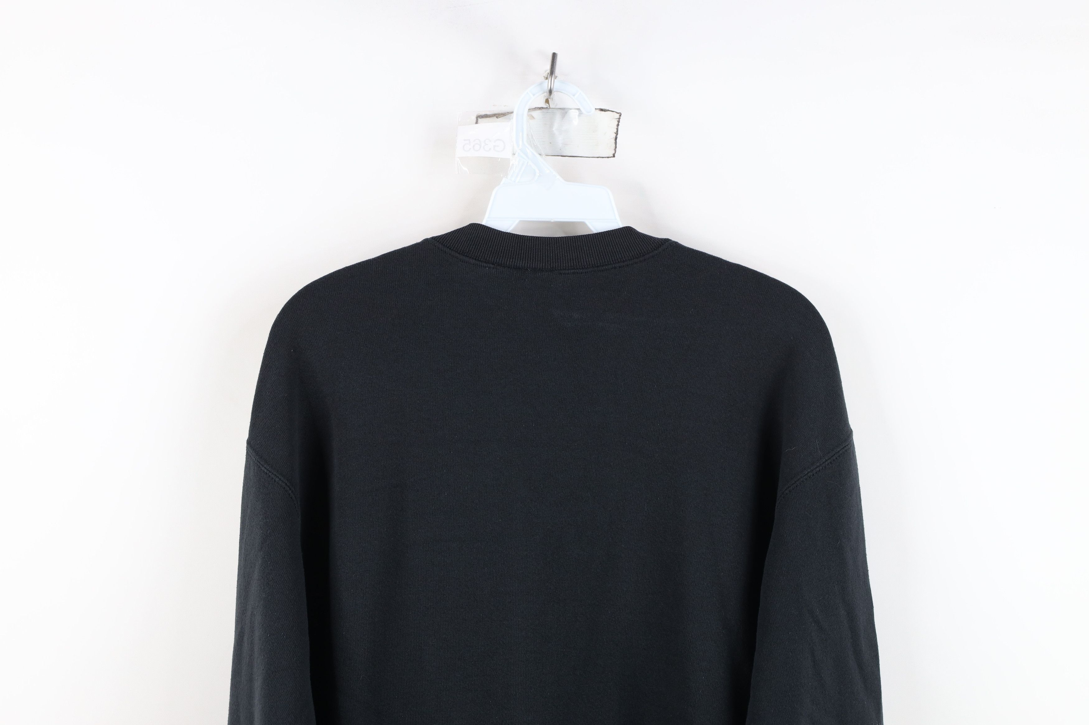 Vintage Vintage 90s Streetwear Blank Crewneck Sweatshirt Black USA Size US XL / EU 56 / 4 - 14 Thumbnail