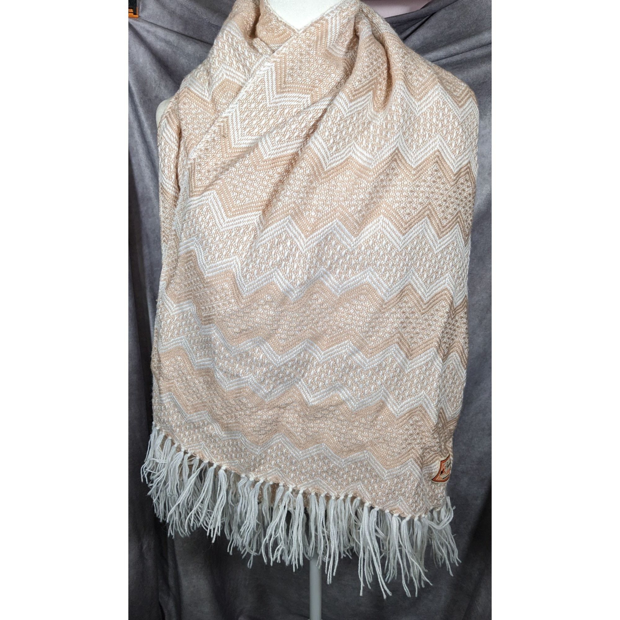 Other Figueroa Genuine Alpaca Peruvian Cream Chevron Scarf Size ONE SIZE - 7 Thumbnail
