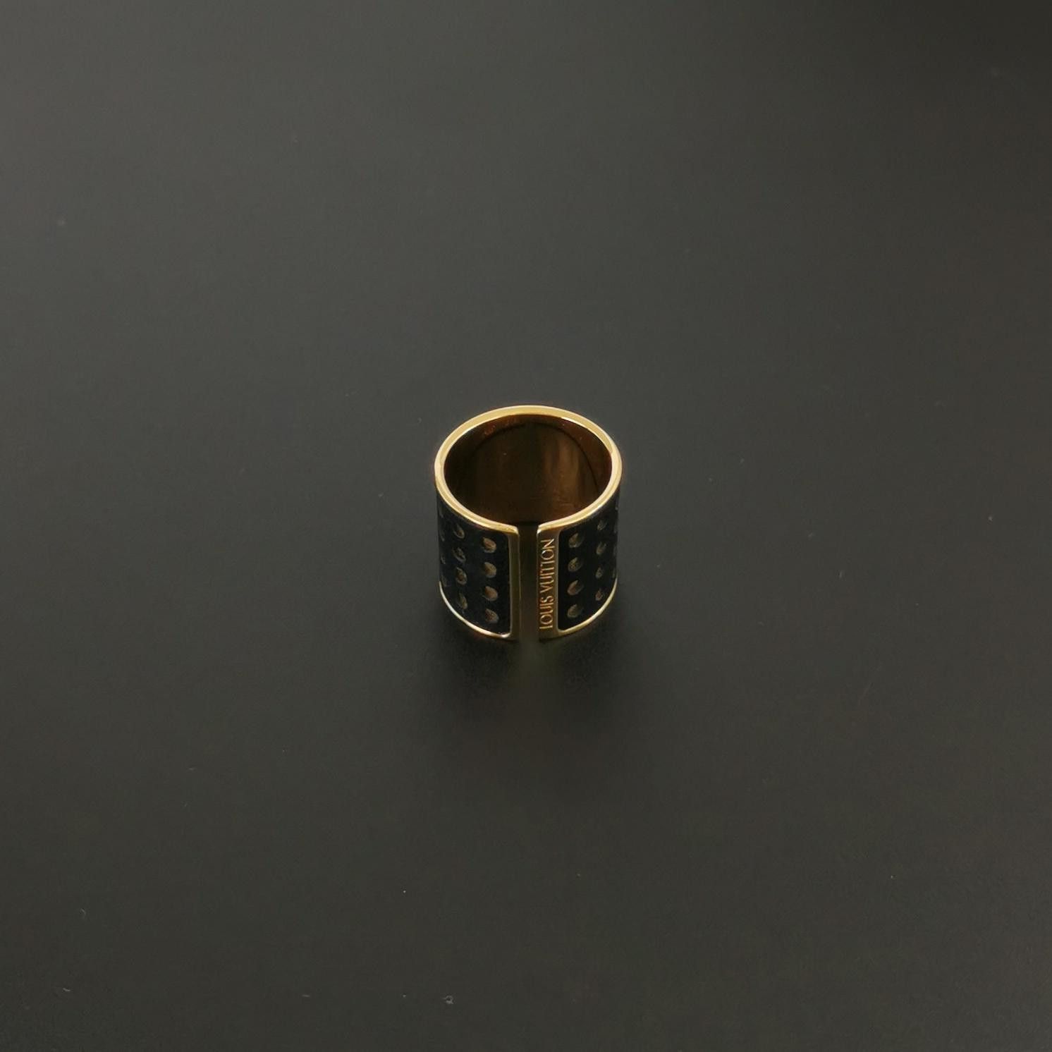Louis Vuitton Louis Vuitton (LV) Cowhide Vintage Ring Size 15 -z2505 Size ONE SIZE - 5 Thumbnail