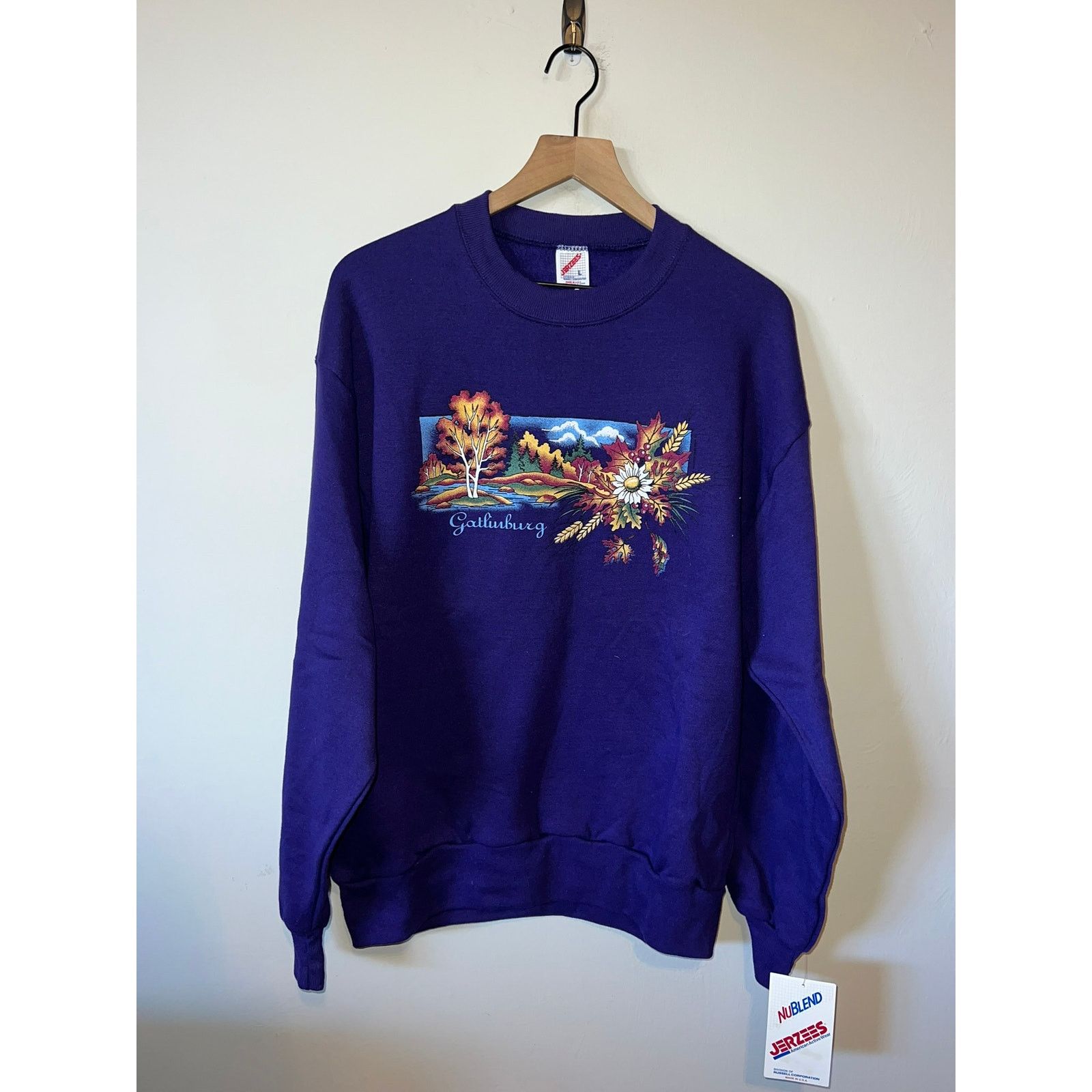 Jerzees Vintage Gatlinburg Sweatshirt TN Purple Crewneck VTG 90s L Size US L / EU 52-54 / 3 - 1 Thumbnail