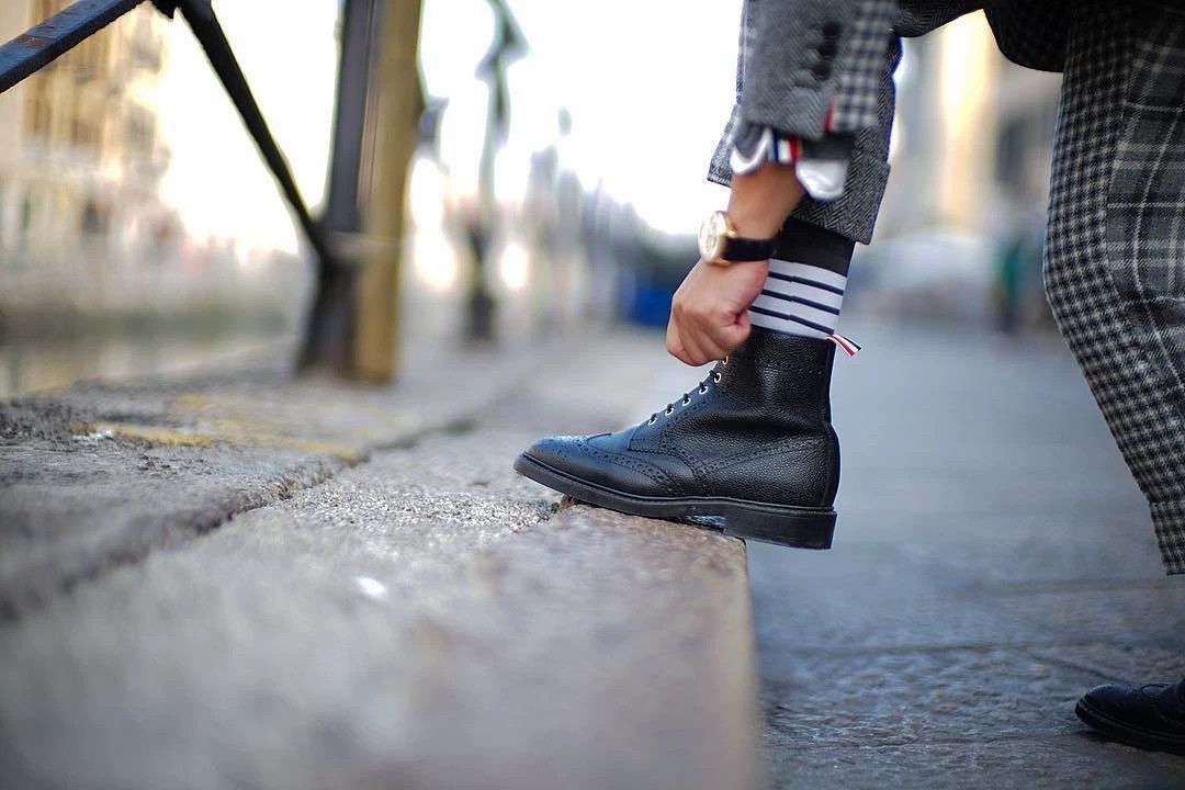 Thom Browne Thom Browne Classic Cap-Toe High-Top US7 9+ Wooden Size US 7 / EU 40 - 7 Thumbnail
