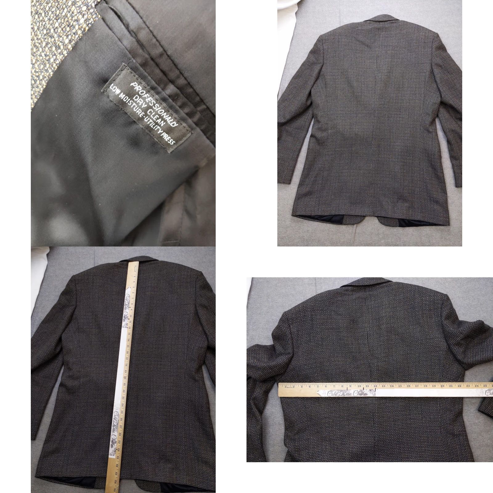 Vintage VINTAGE Daniel Hechter Blazer Mens 44XL Gray Wool Check Tweed Sport Coat Jacket Size 44R - 8 Thumbnail
