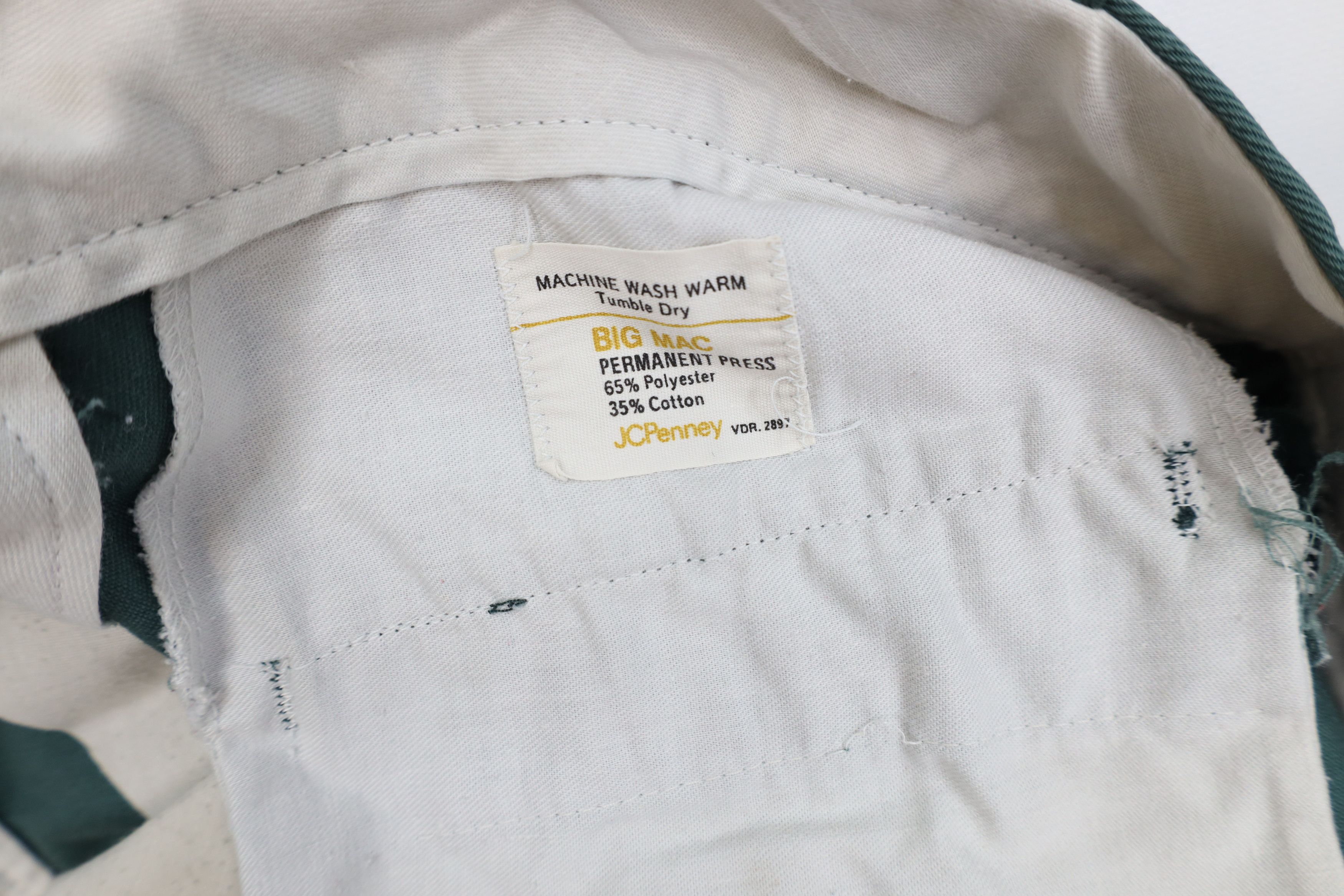 Big Mac Vintage 60s 70s Big Mac Workwear Mechanic Pants Green USA Size US 36 / EU 52 - 11 Thumbnail