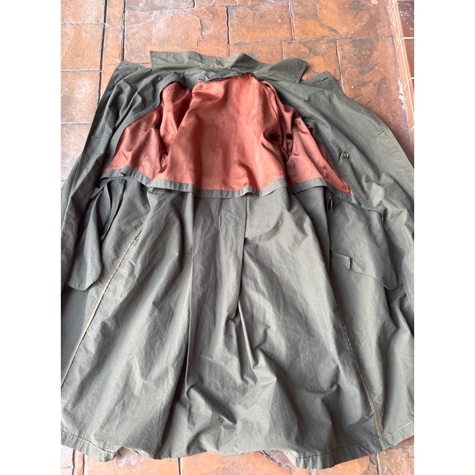Rains VINTAGE Carol Cohen Drizzle Trench Rain Overcoat Womens 40 Green Size S / US 4 / IT 40 - 5 Thumbnail