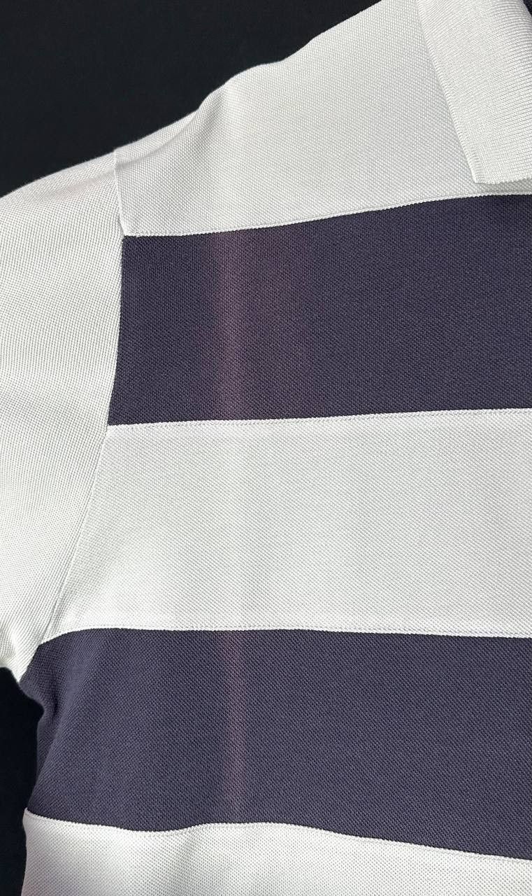 Vintage × Yves Saint Laurent YSL Vintage Yves Saint Laurent Polo striped Shirt Short slv Size US XXL / EU 58 / 5 - 2 Thumbnail