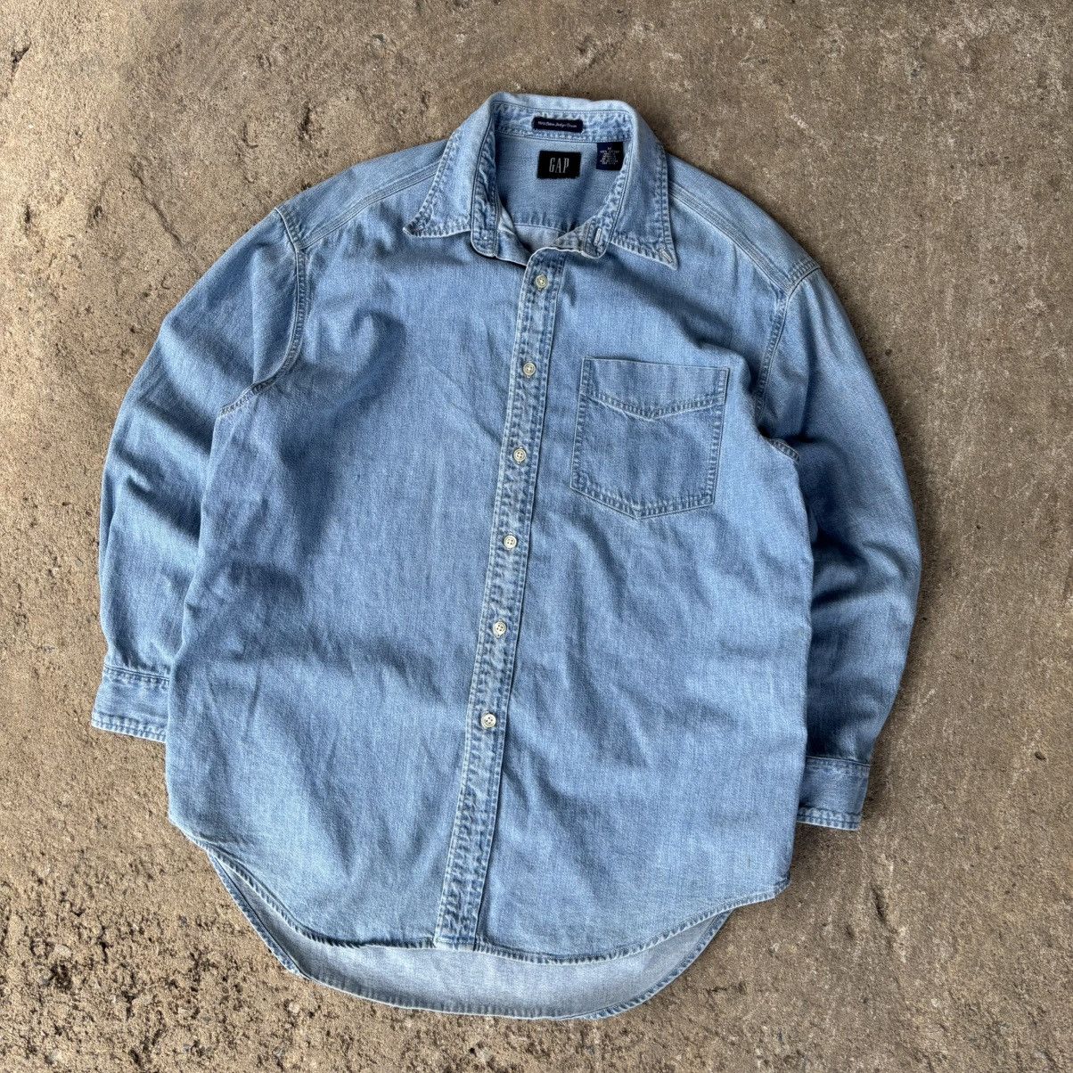 Gap VTG GAP Denim Shirt Size US M / EU 48-50 / 2 - 1 Thumbnail