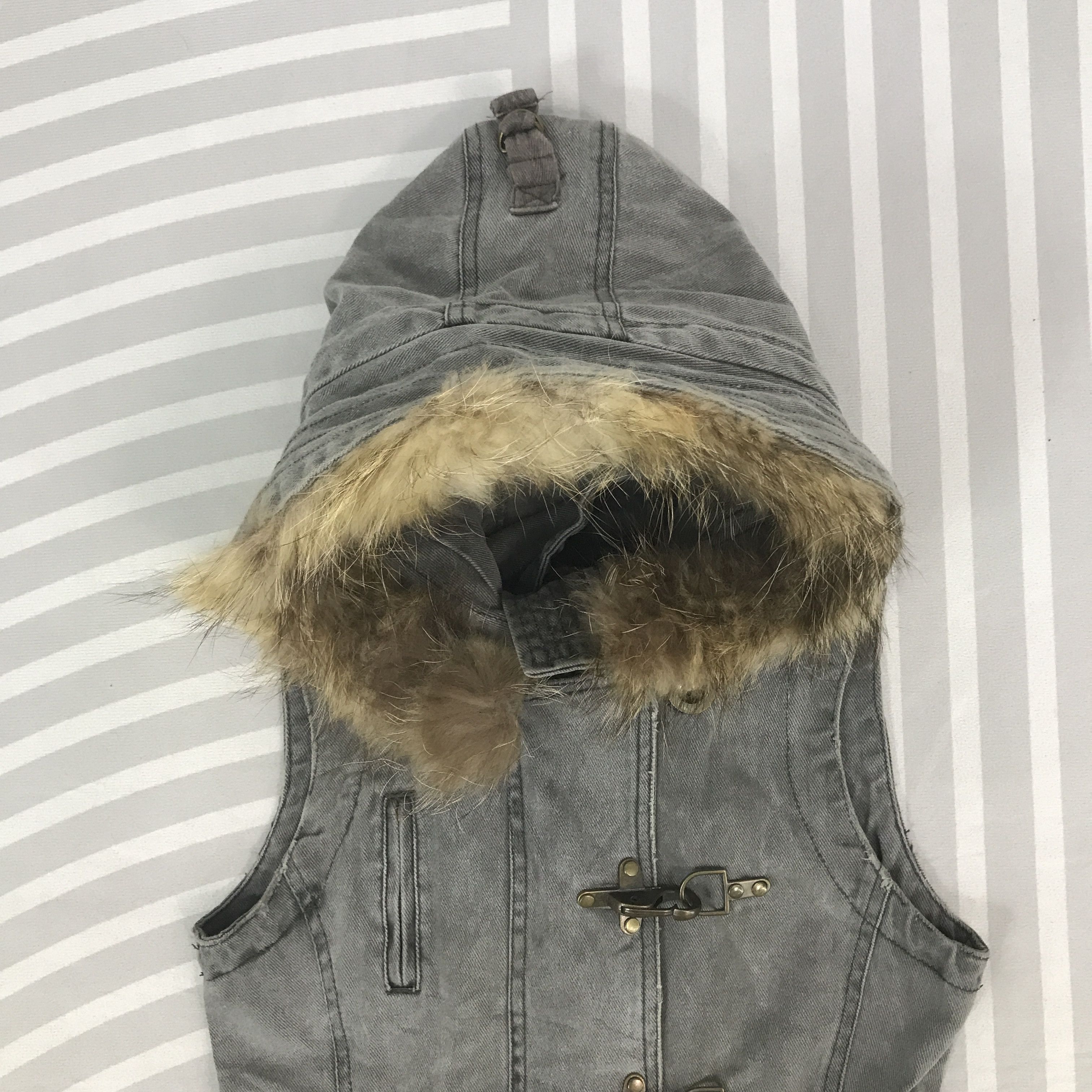Japanese Brand × Vintage Vintage Sardynx Japan Punk vest fur hoodies Jacket Size US S / EU 44-46 / 1 - 2 Thumbnail