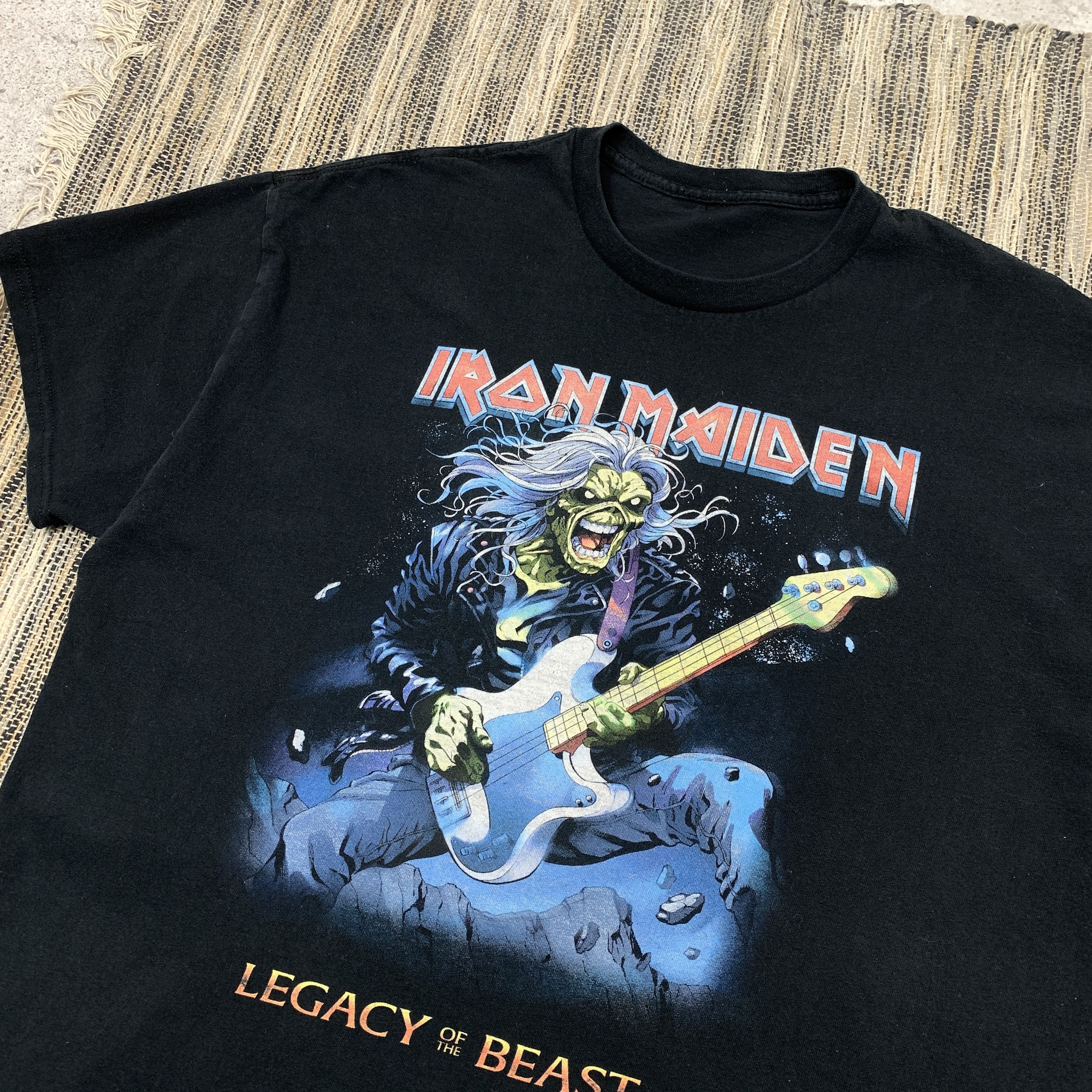 Band Tees Vintage Iron Maiden 90s Rock Band Graphic Black Tee Shirt XL Size US XL / EU 56 / 4 - 5 Thumbnail