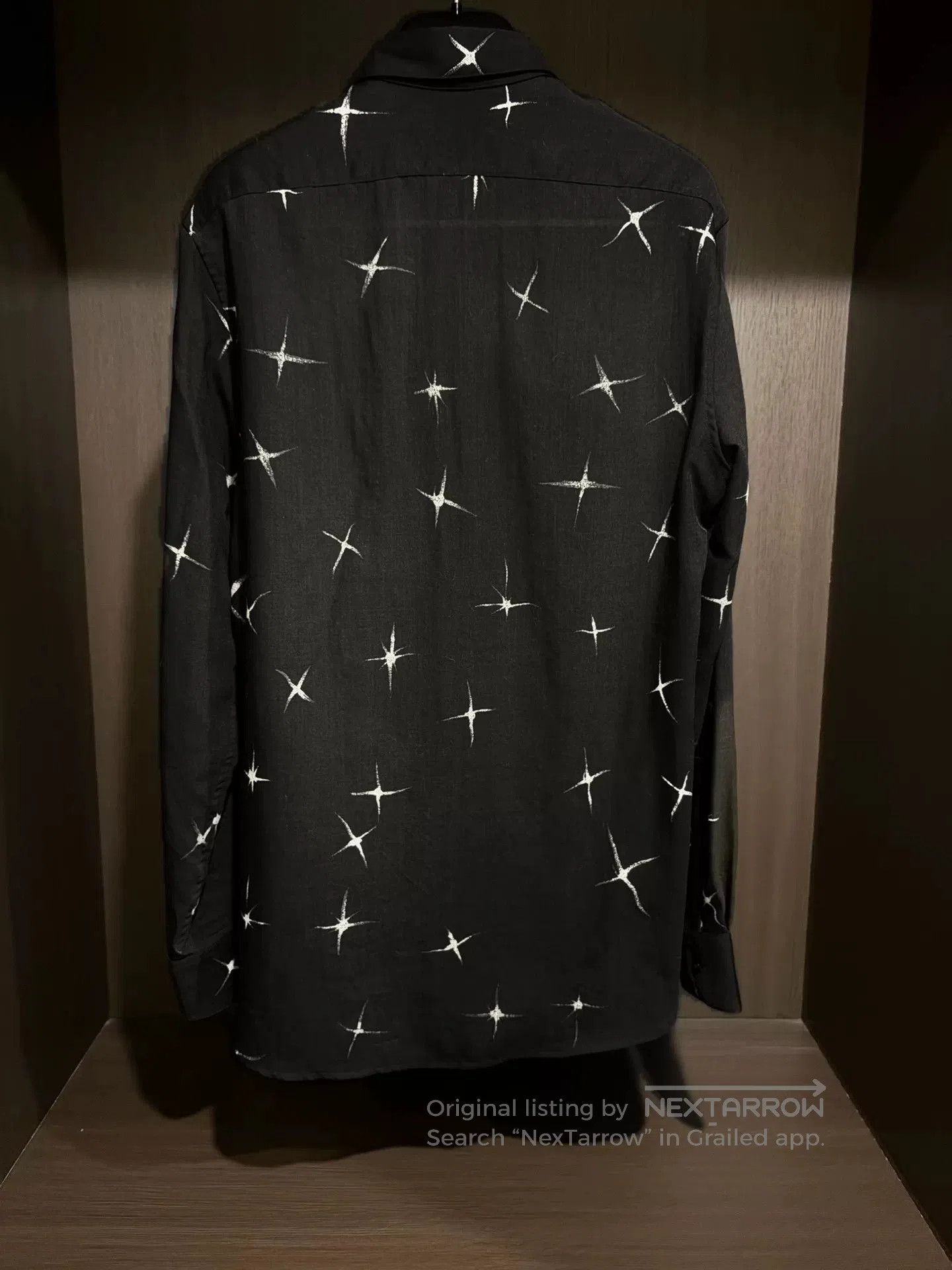 Saint Laurent Paris Saint Laurent Black Star Print Shirt. Size M / US 6-8 / IT 42-44 - 3 Thumbnail