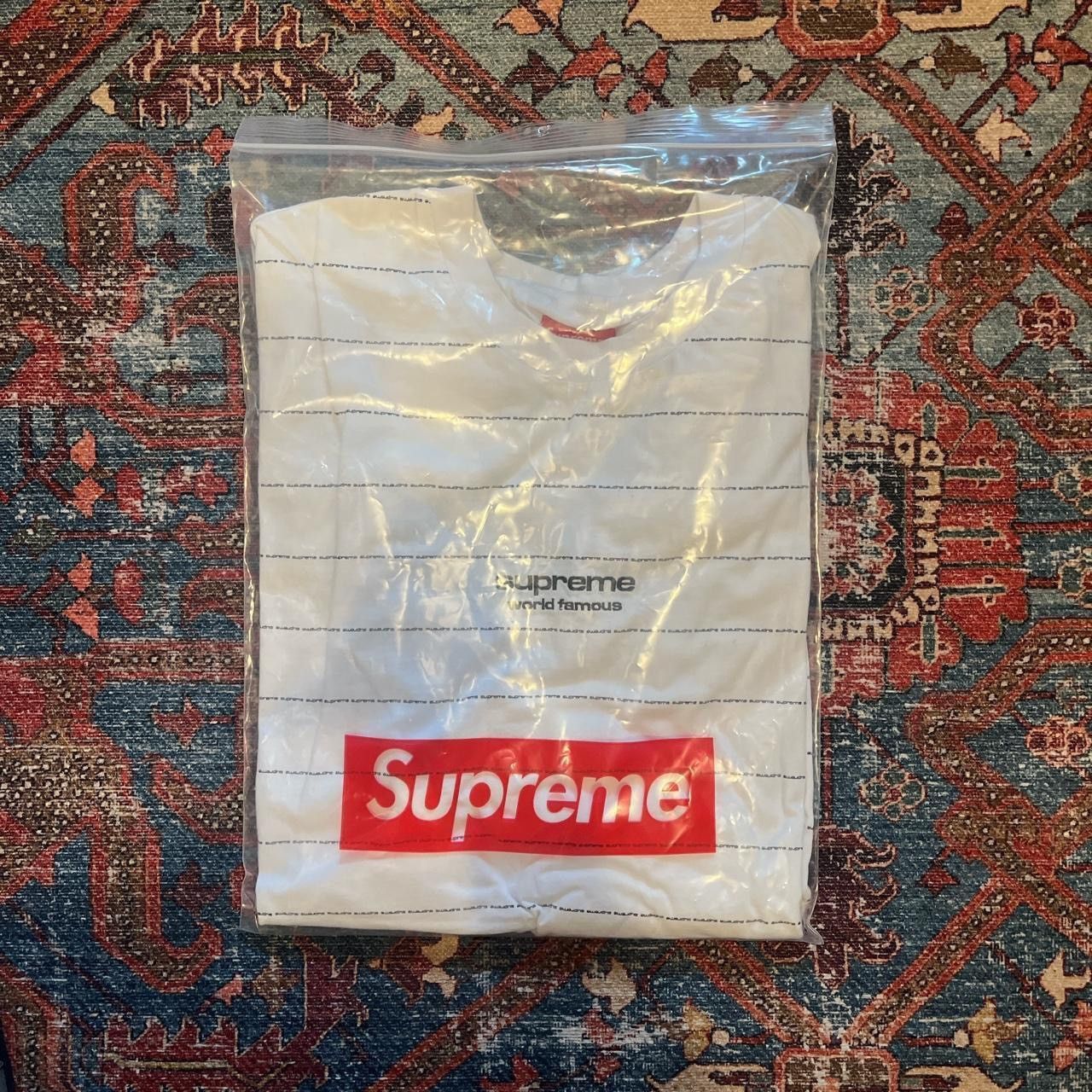 Supreme Supreme 2017 Logo Stripe Long Sleeve Size US M / EU 48-50 / 2 - 3 Thumbnail