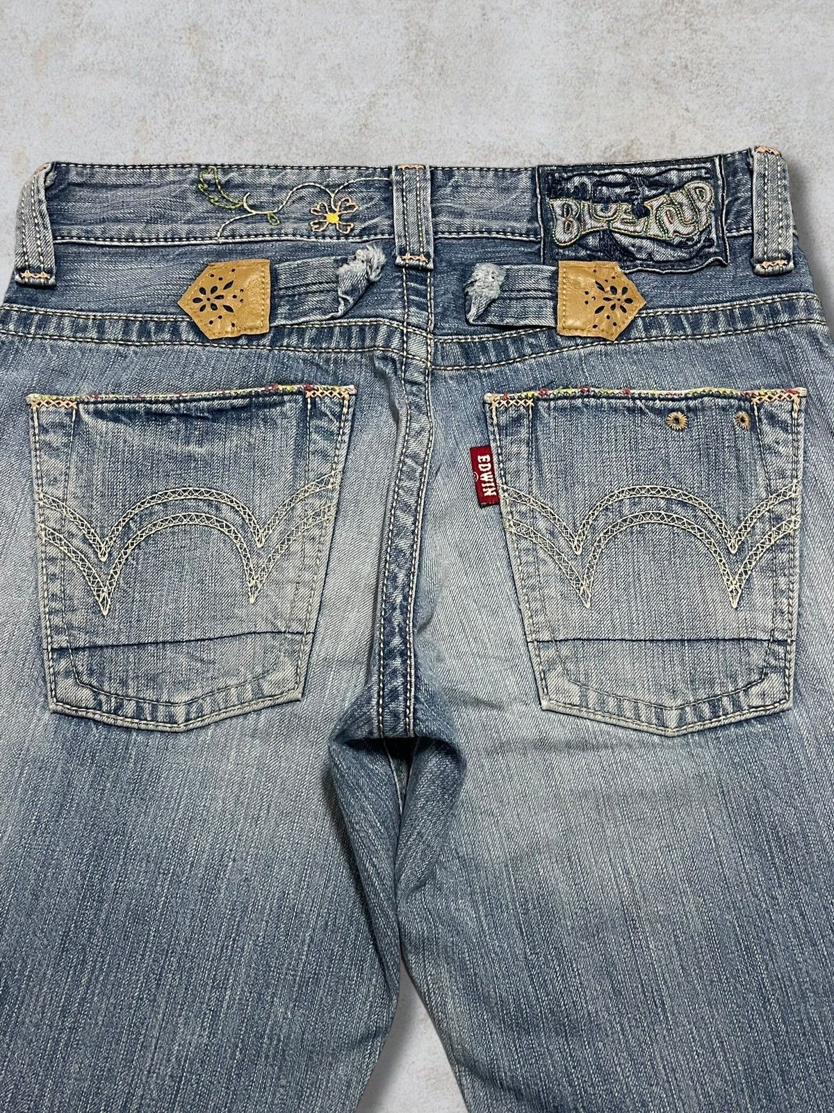Edwin Vintage Edwin Blue Trip Tripping Multicolour Liner Wash Jean Size 31" - 2 Thumbnail