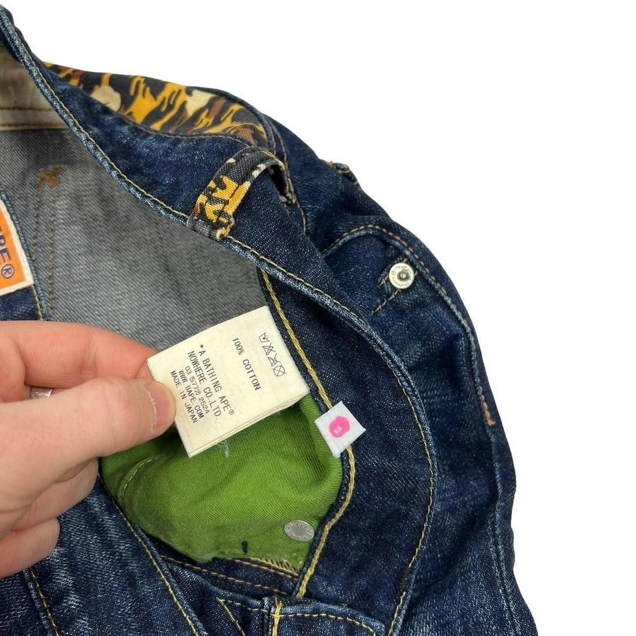 Bape Vintage Women’s Bape Embroidered Star Jeans - Waist: 30” Size 30" / US 8 / IT 44 - 5 Thumbnail