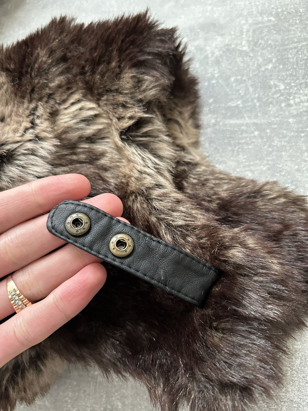 Hysteric Glamour × Japanese Brand Crazy Y2k Mohair Fuzzy Hat Ushanka Punk Winter Size ONE SIZE - 5 Thumbnail