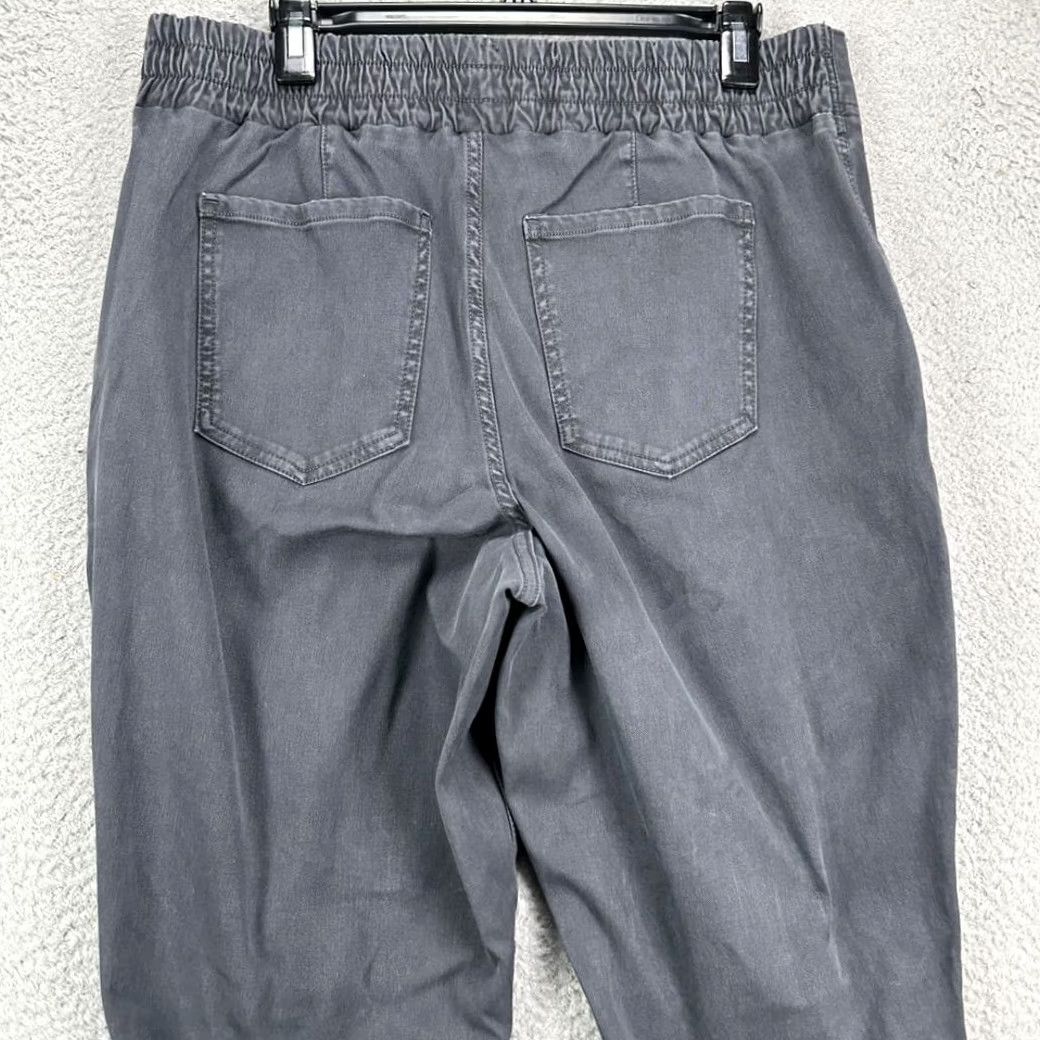 Spanx Spanx Jean Jogger Pants Womens 1X Gray Pull On Elastic Waist Ankle Zip Stretch Jeans Jogger Pants Women Plus Size 1X Gray Size 40" / US 18 - 3 Thumbnail