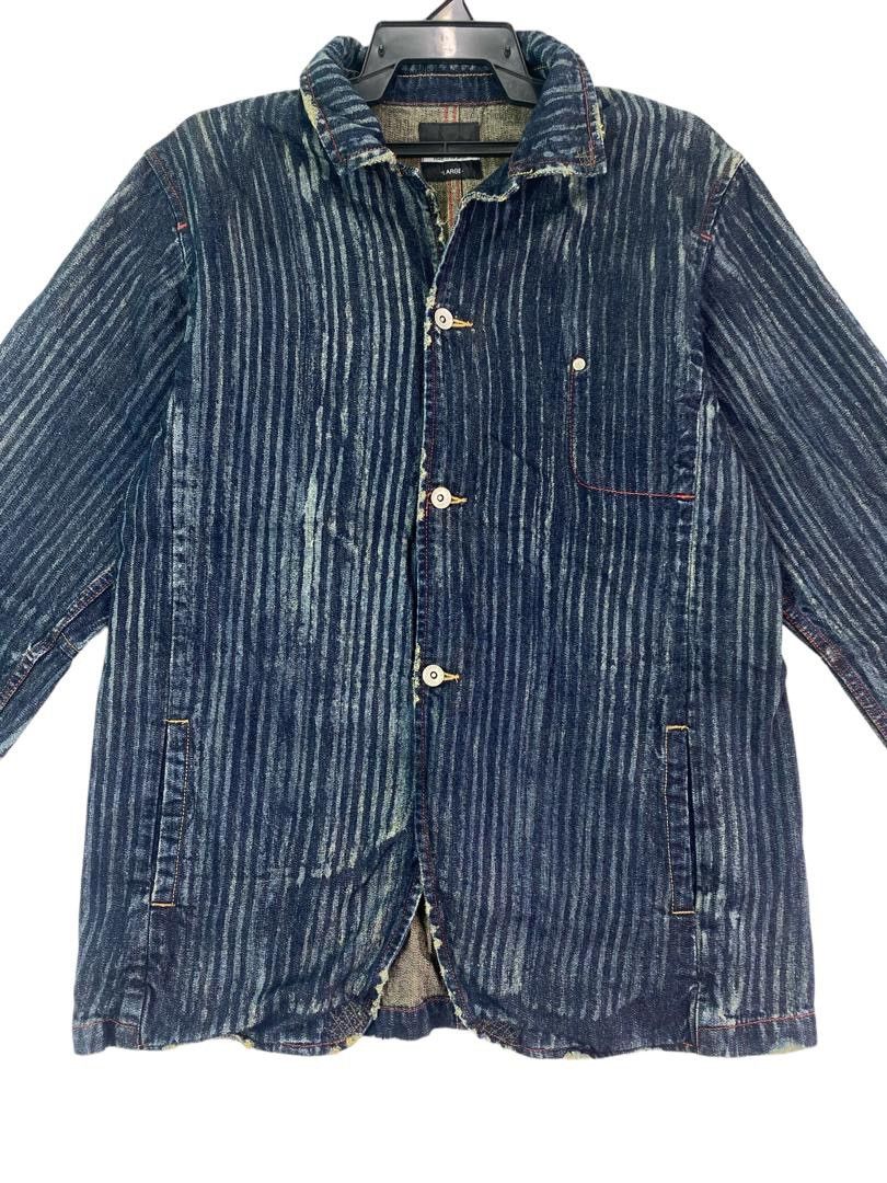 Japanese Brand Vtg 90s Power To The People indigo dyed workwear jacket Size US L / EU 52-54 / 3 - 3 Thumbnail