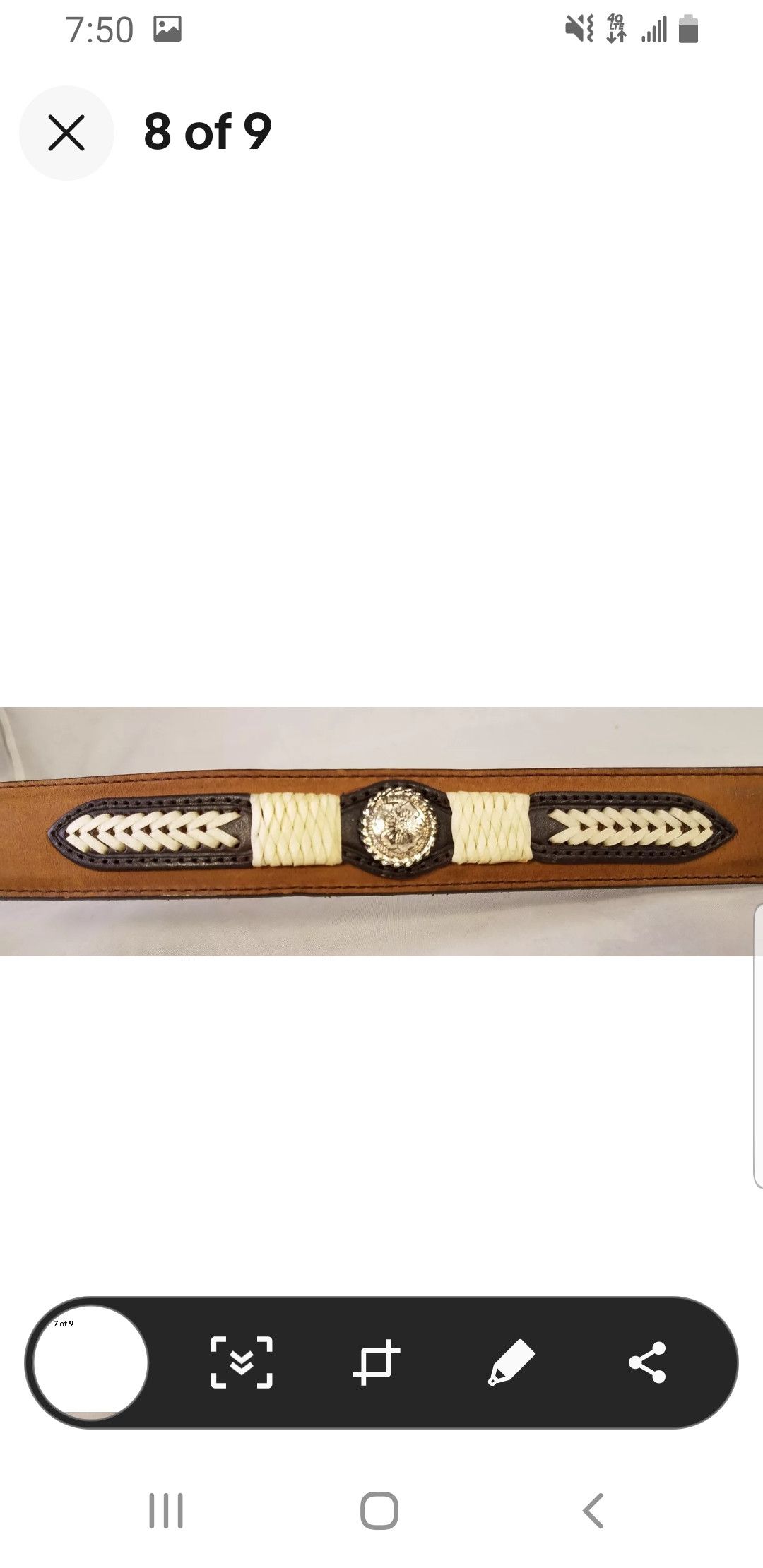 Justin Boots CRUMRINE BUCKLE SILVER BRONZE Size ONE SIZE - 7 Thumbnail