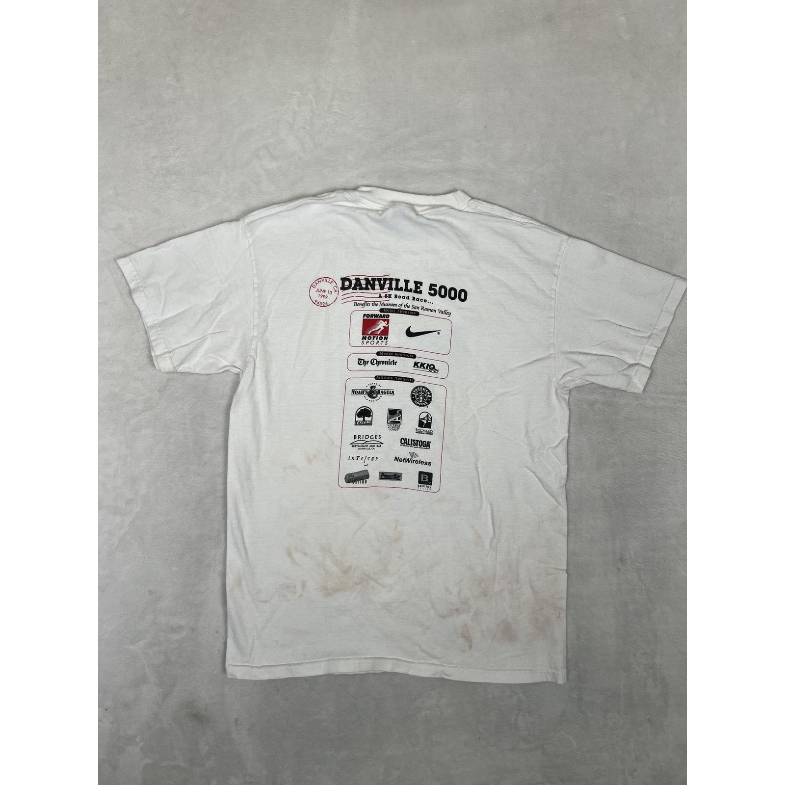 Port & Company Vintage Danville 5000 Nike Train T-Shirt Mens Medium White 5 Size US M / EU 48-50 / 2 - 9 Thumbnail