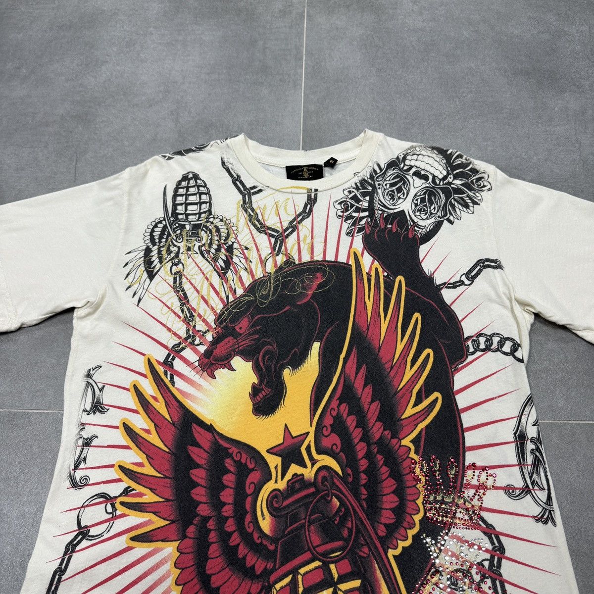Christian Audigier × Ed Hardy Christian Audigier Los Angeles Tattoo Y2K Hip Hop T-Shirt Size US S / EU 44-46 / 1 - 7 Thumbnail