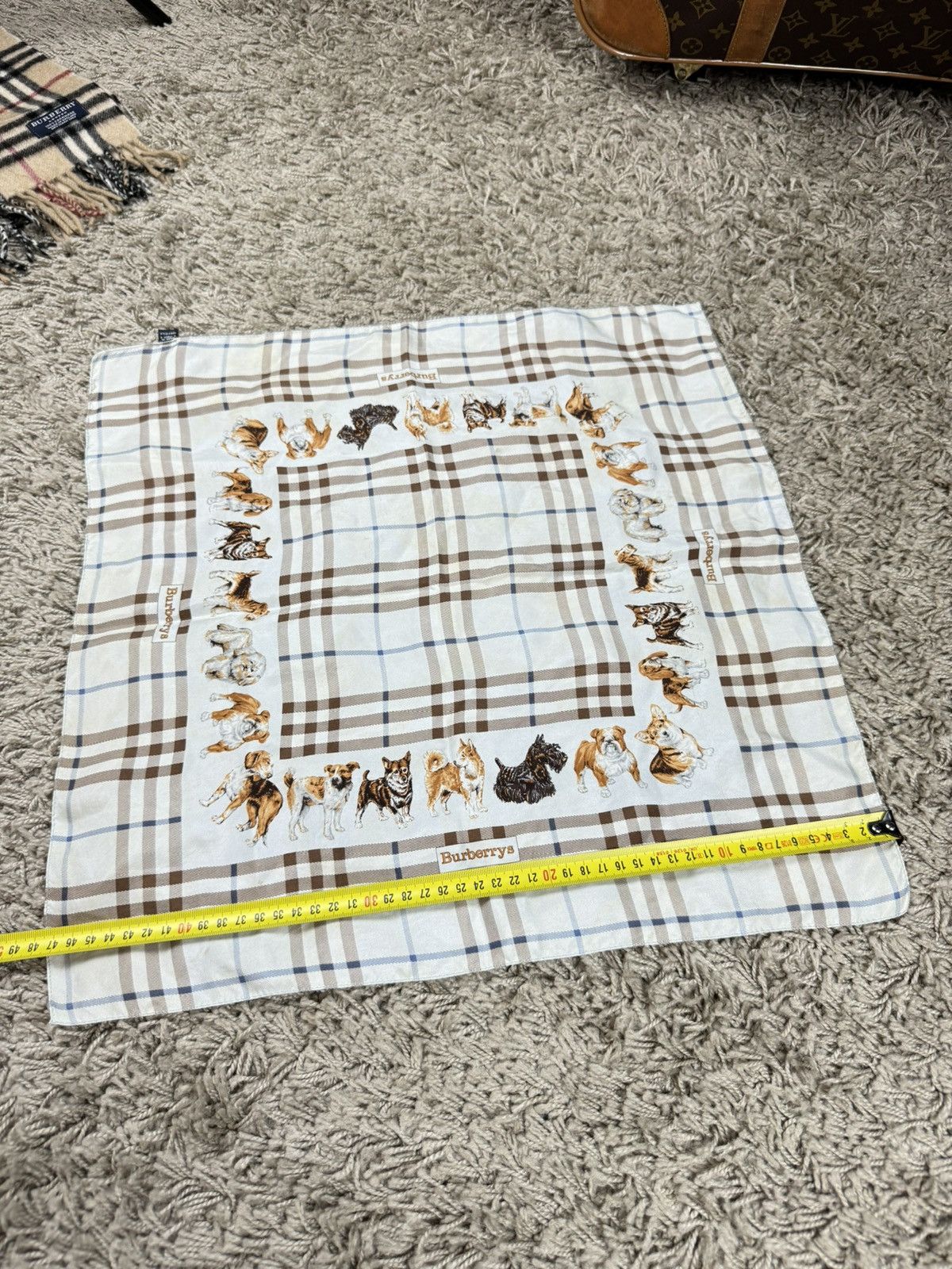 Burberry × Vintage Vintage Burberry 90s silk scarf original luxury item Size ONE SIZE - 4 Thumbnail
