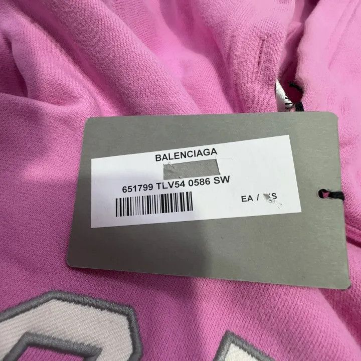 Balenciaga Balenciaga Pink Graphic Hoodie for Women 0079-2507 Size S / US 4 / IT 40 - 3 Thumbnail
