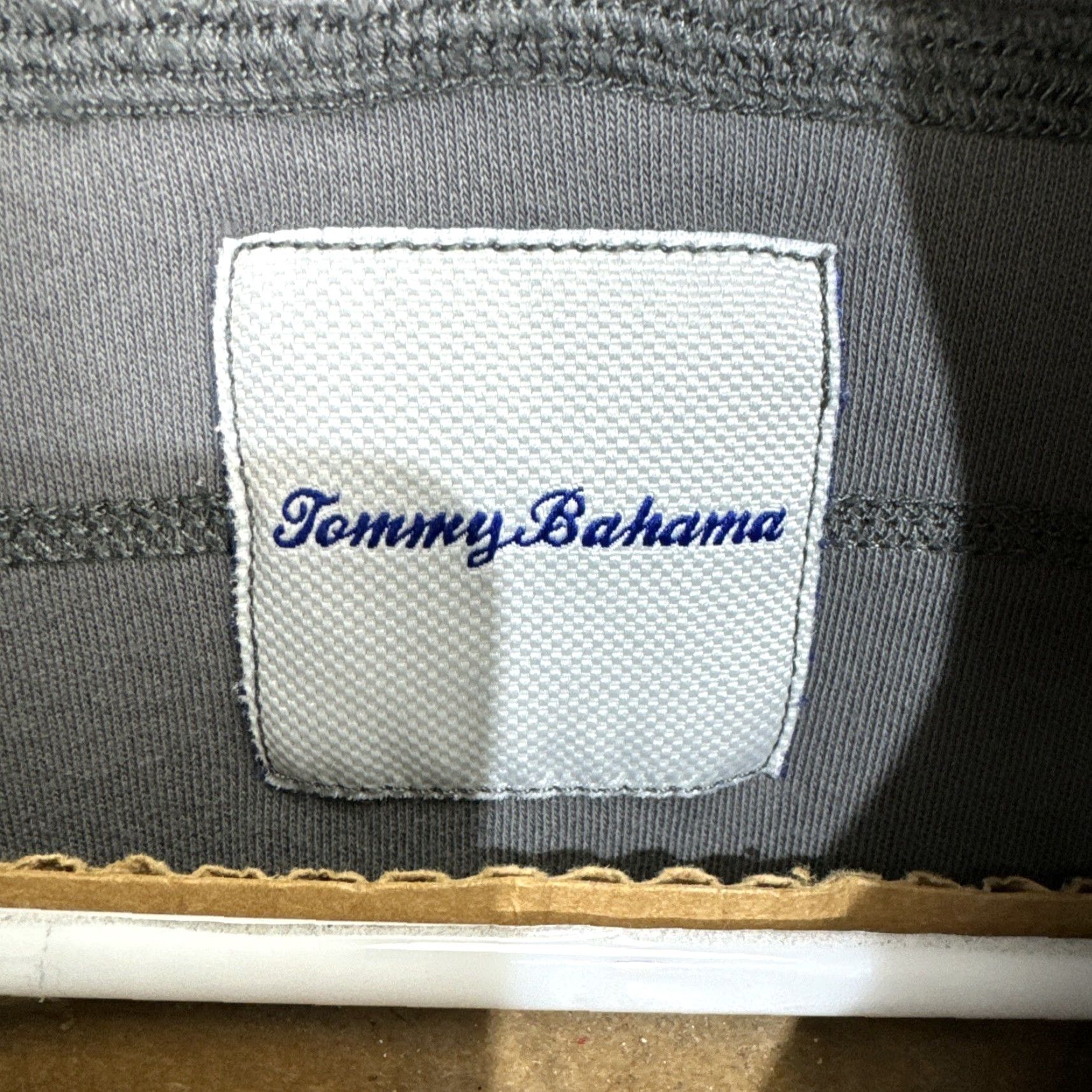 Tommy Bahama Tommy Bahama Sweater Mens XL Gray Solid 1/4 Zip Pullover Island Pima Cotton Knit Mock Neck Long Sleeve Embroidered Logo 90s Classic Outdoor Size US XL / EU 56 / 4 - 2 Thumbnail