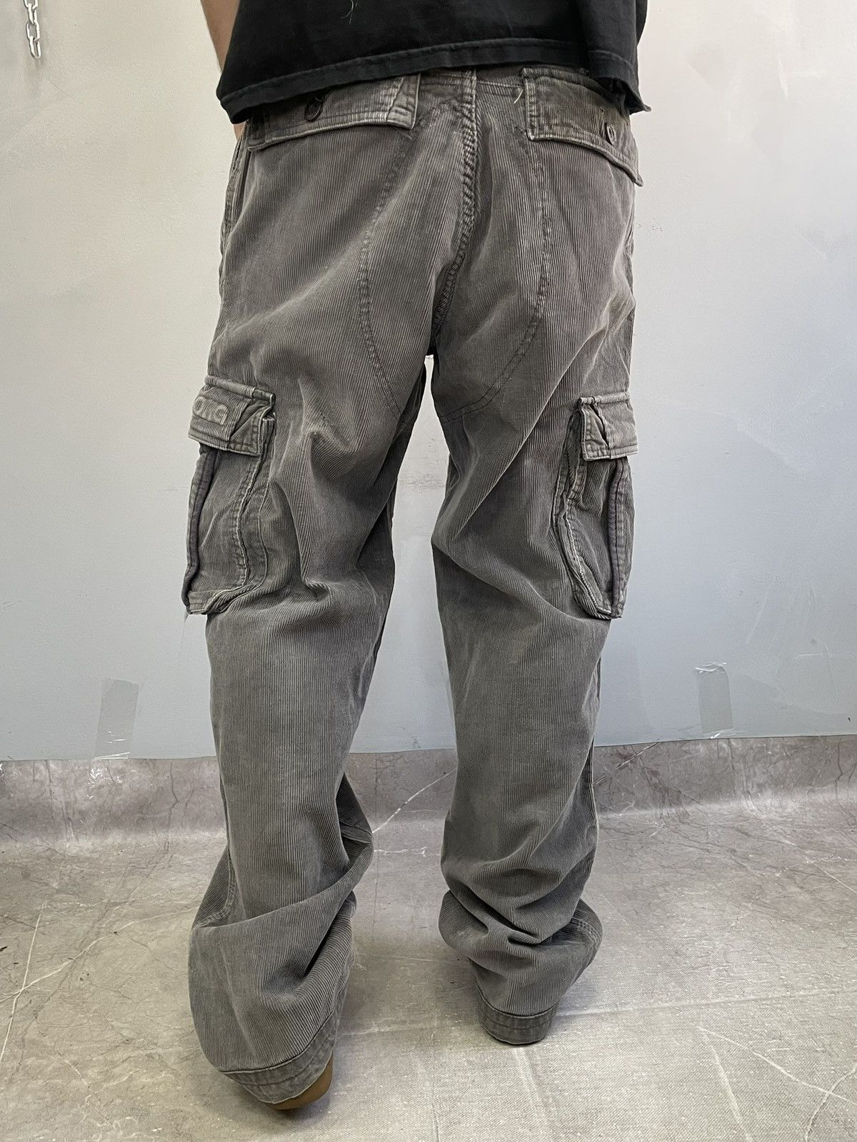 Billabong Velvet surf Billabong Gray Corduroy Cargo Pants Y2K Skater Size US 30 / EU 46 - 10 Thumbnail