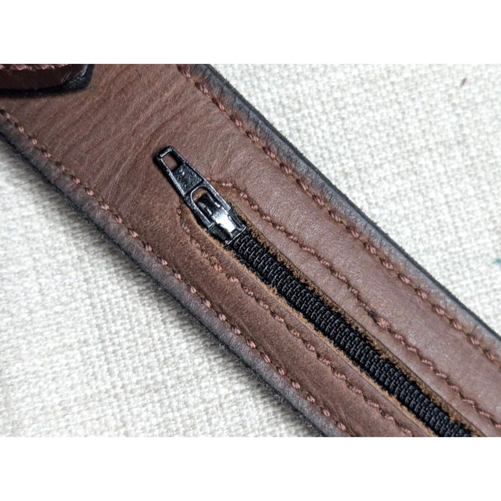 Vintage VINTAGE Bullhide Belts Western Belt 38 brown thick cowhide leather MONEY BELT removable buckle Mens Size 38 - 5 Thumbnail