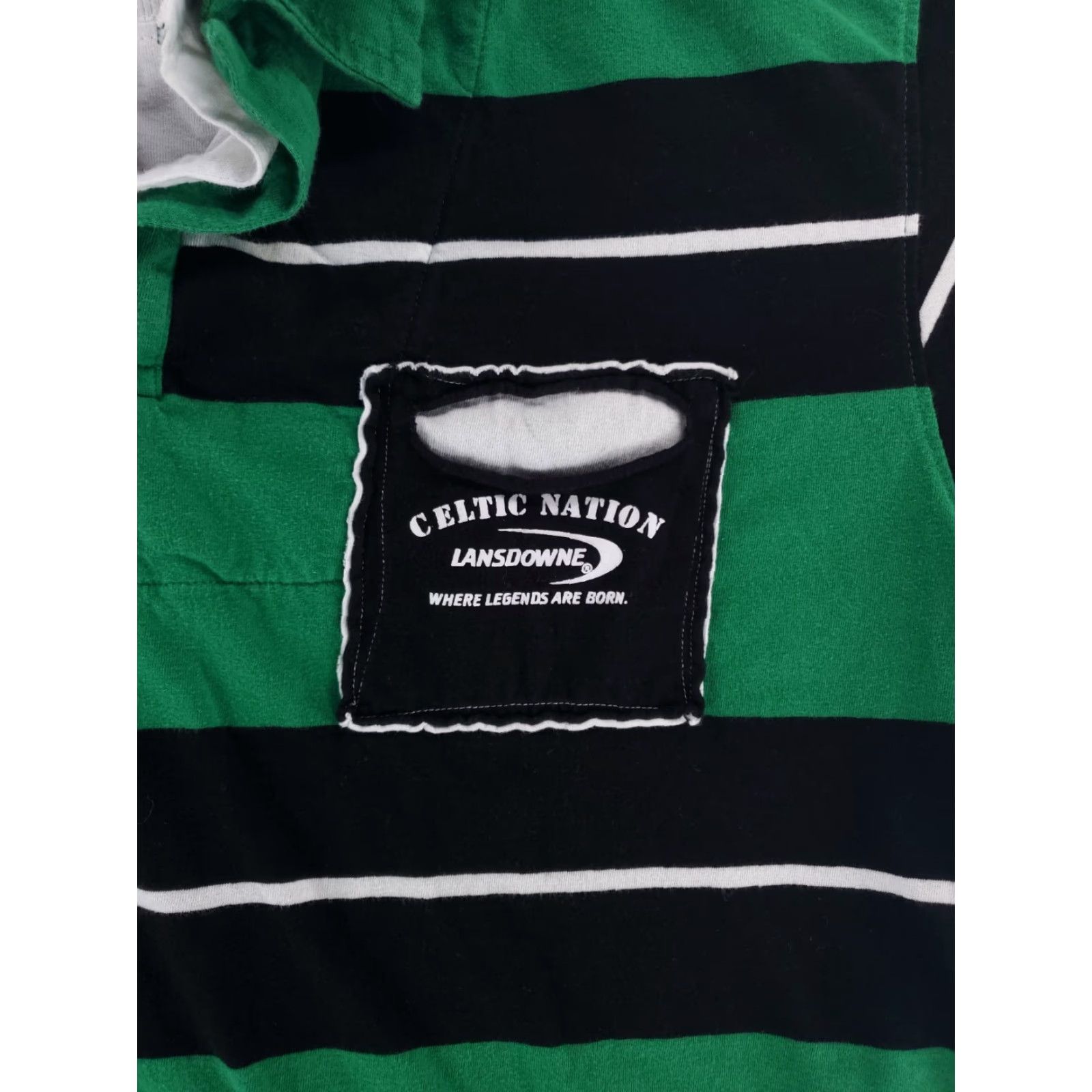 Vintage Landsdowne Rugby Shirt Short Sleeve Ireland Striped Green Black Mens XXL Total 2XL Men Green Ravens? Size US XXL / EU 58 / 5 - 2 Thumbnail