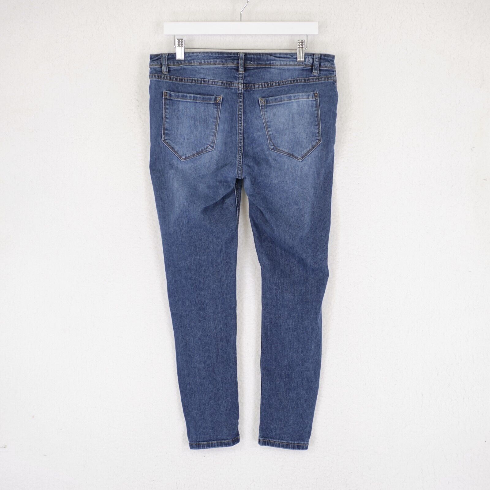 Vintage Kensie Jeans Blue Stone Wash Whiskering Factory Distressed S Size 32" / US 10 / IT 46 - 6 Thumbnail