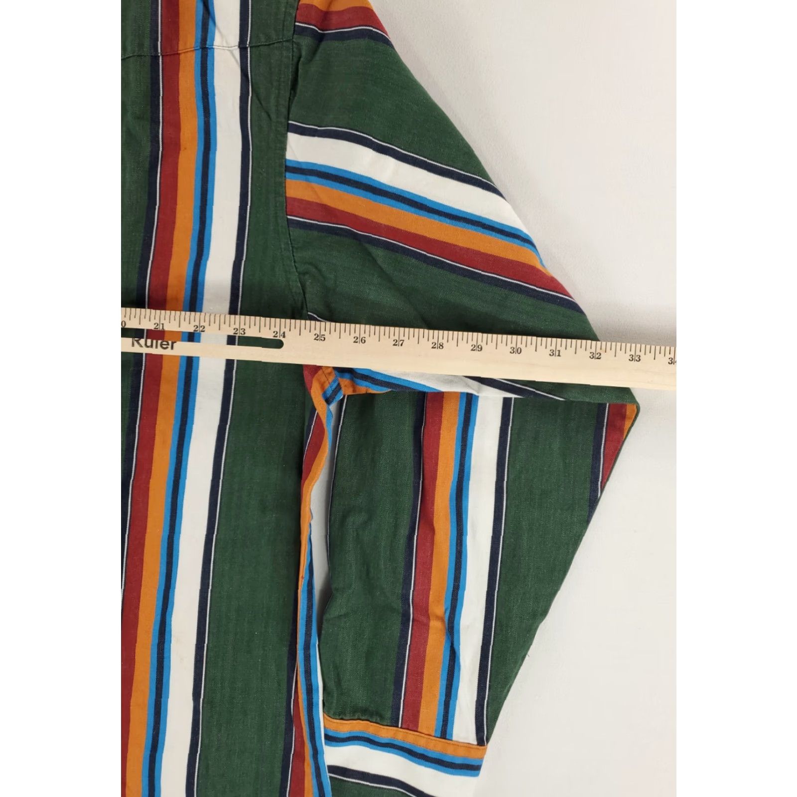 Wrangler Wrangler Button-Up Shirt Long Sleeve Green Striped Mens XL Size US XL / EU 56 / 4 - 4 Thumbnail