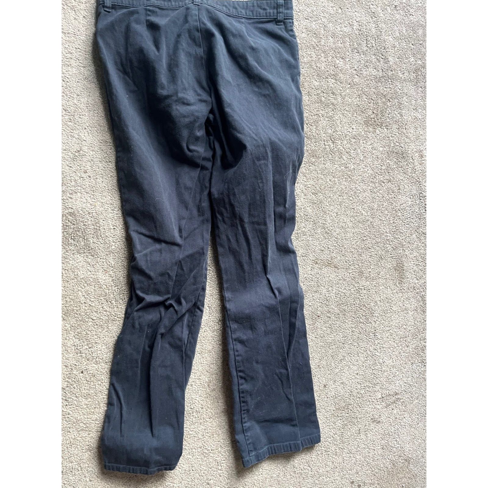 Dickies Dickies Women Pants Skinny Navy Blue 7 Regular Juniors Slim Flat Front Zipper Solid Cotton Spandex 28in Inseam - Casual Travel Office Womens Size 28" / US 6 / IT 42 - 3 Thumbnail